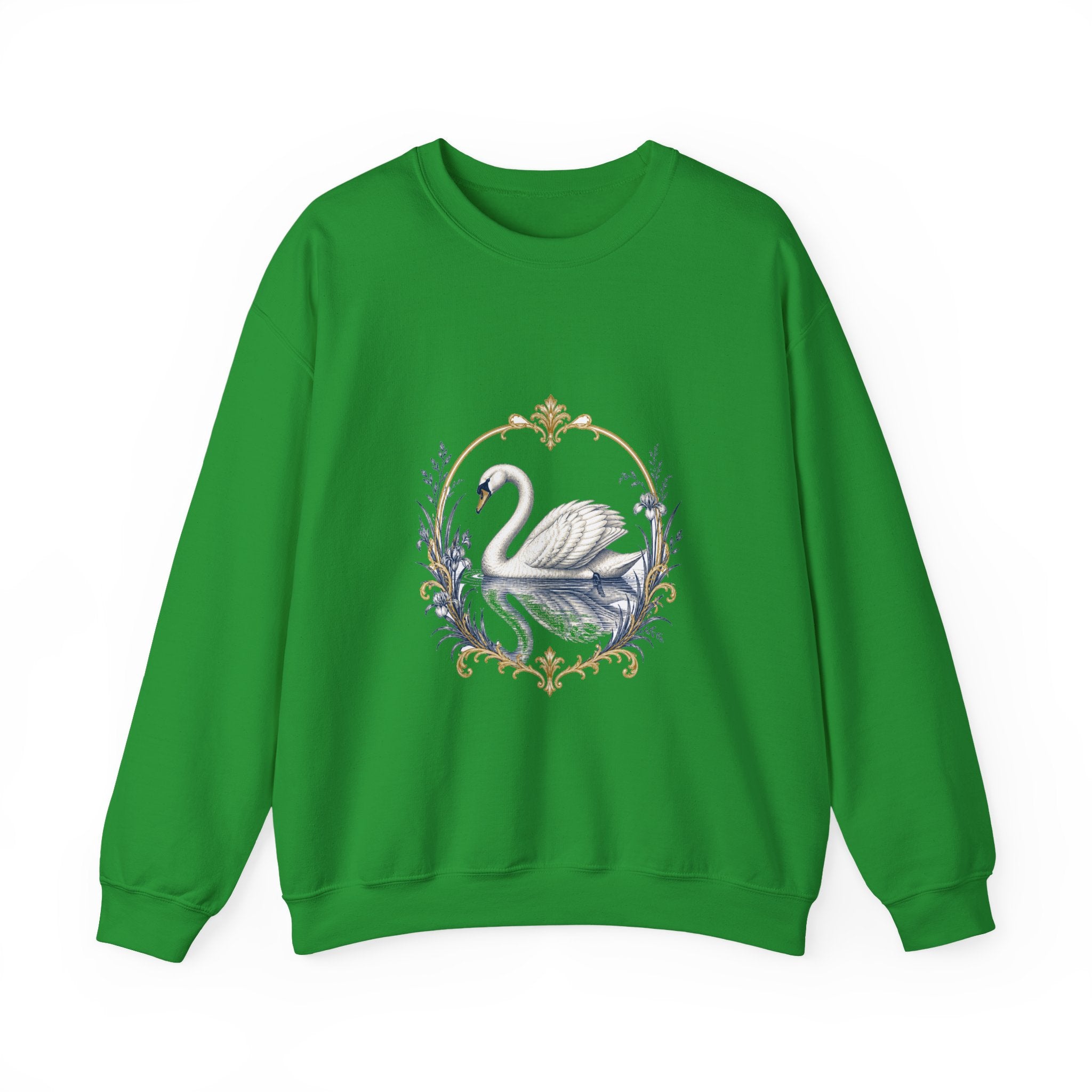 Matching Couple Sweatshirt - Raven & Swan Matching Couple Premium Fleece Sweatshirt Vintage Art His Hers Honeymoon Gift - Design B