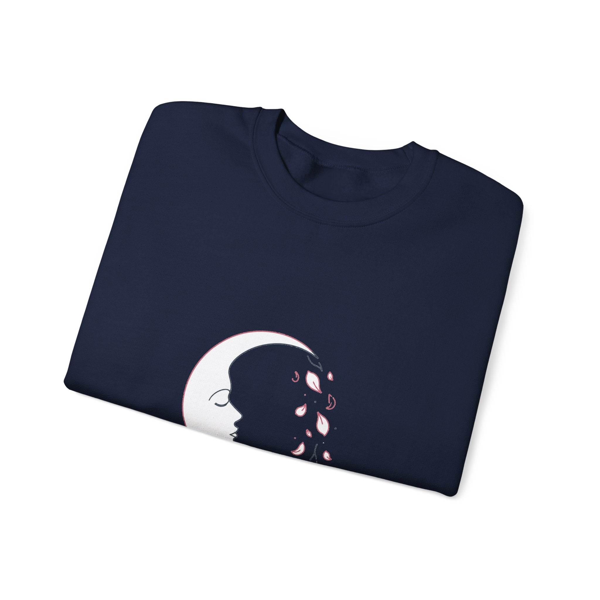 Matching Couple Sweatshirt - Waxing & Waning Moon Matching Couple Comfort Colors Crew Minimalist Art His Hers Christmas Gift - Design B