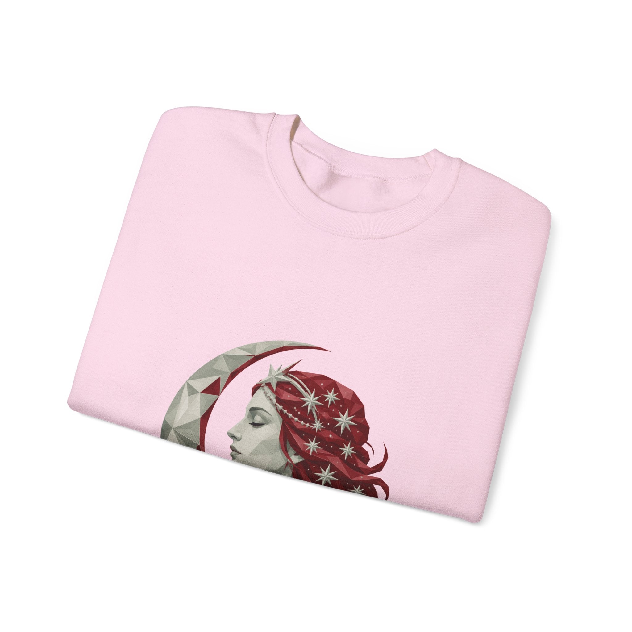Matching Couple Sweatshirt - Helios & Selene Matching Couple Premium Fleece Sweatshirt Geometric Art His Hers Love Gift - Design B