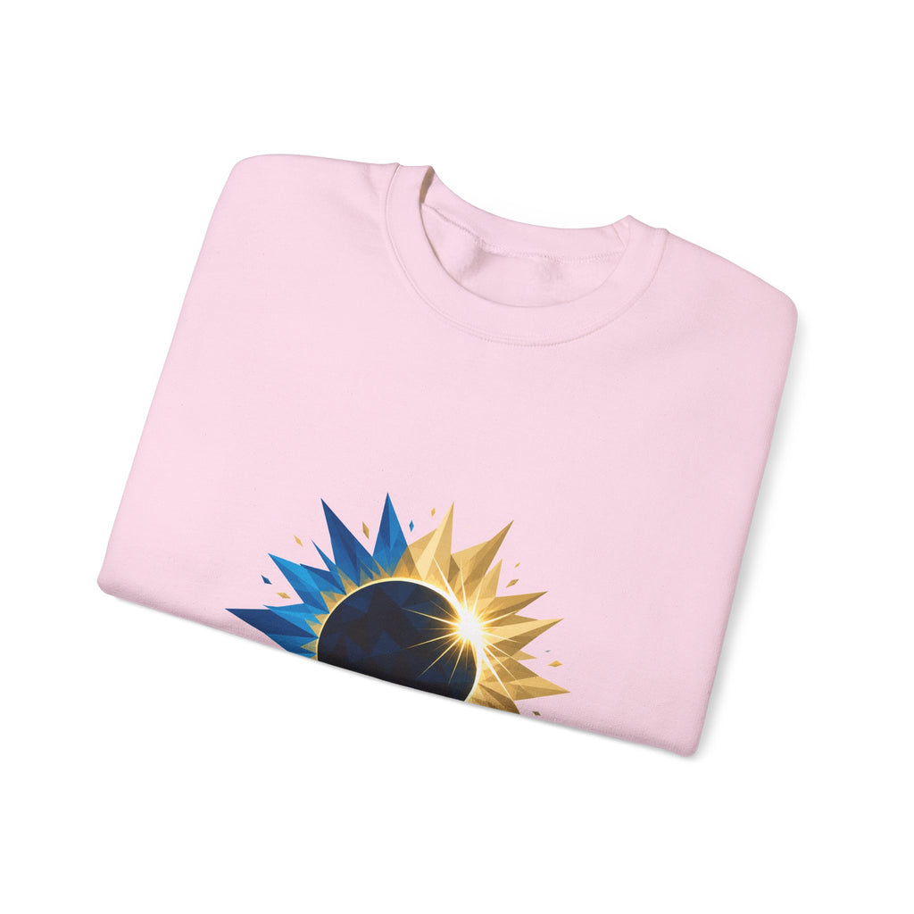 Matching Couple Sweatshirt - Solar & Lunar Eclipse Matching Couple Crewneck Sweatshirt Geometric Art His Hers Couple Gift - Design A