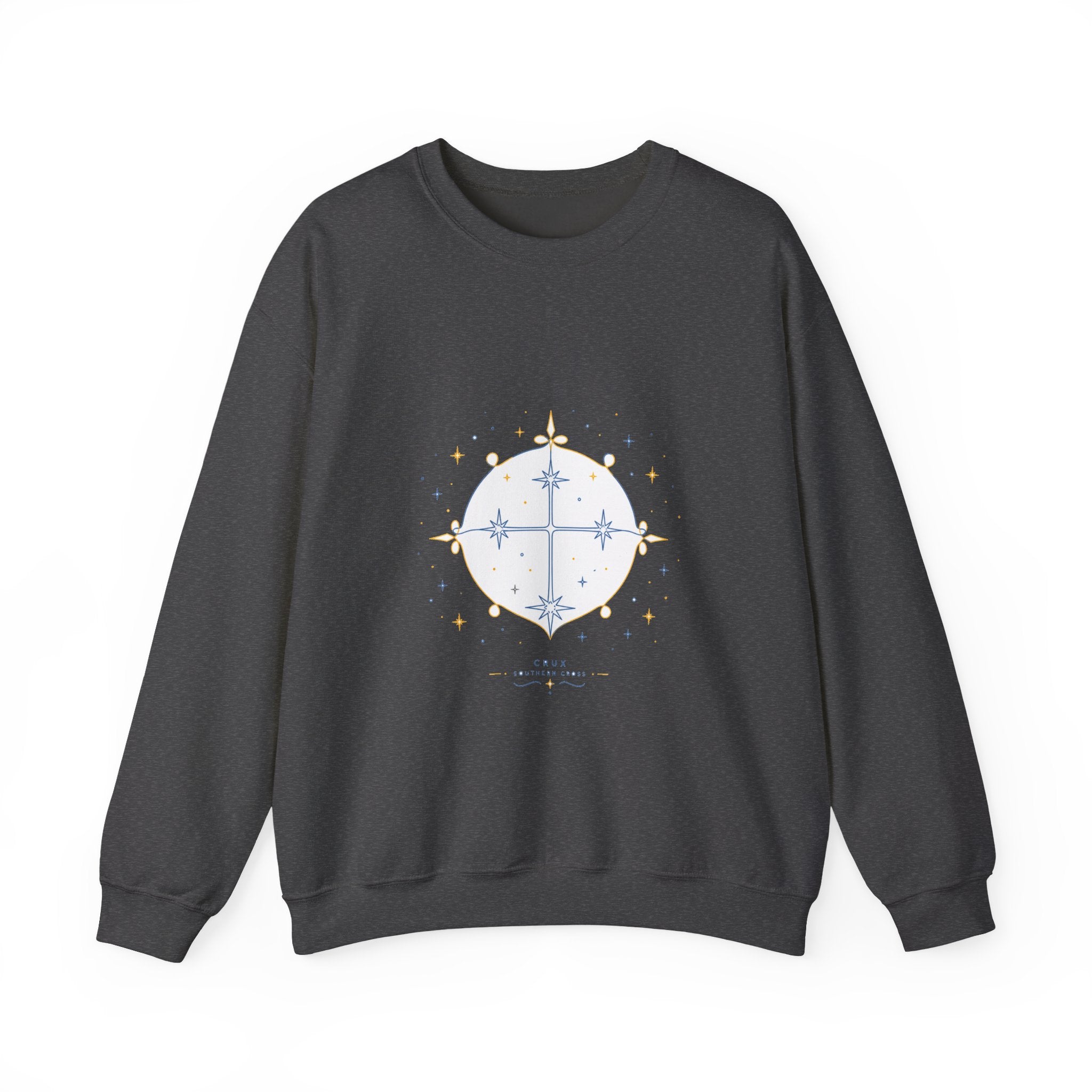 Matching Couple Sweatshirt - Aurora & Southern Cross Matching Couple Premium Fleece Sweatshirt Minimalist Art His Hers Christmas Gift - Design B