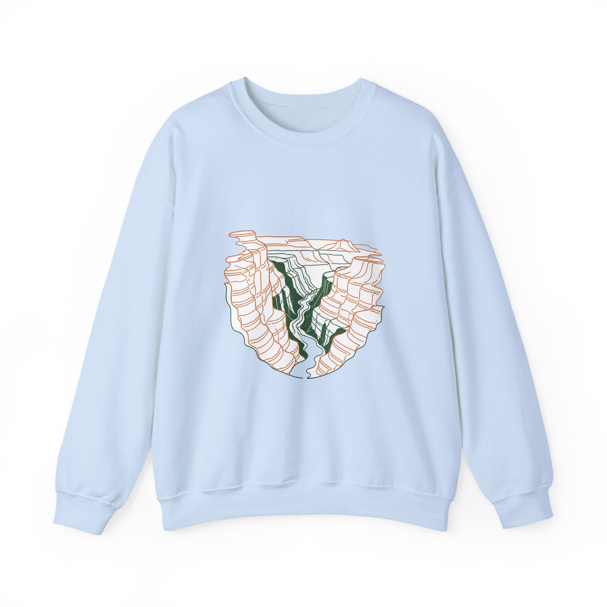 Matching Couple Sweatshirt - Lavender Fields & Canyon Matching Couple Premium Fleece Sweatshirt Minimalist Art His Hers Christmas Gift - Design B