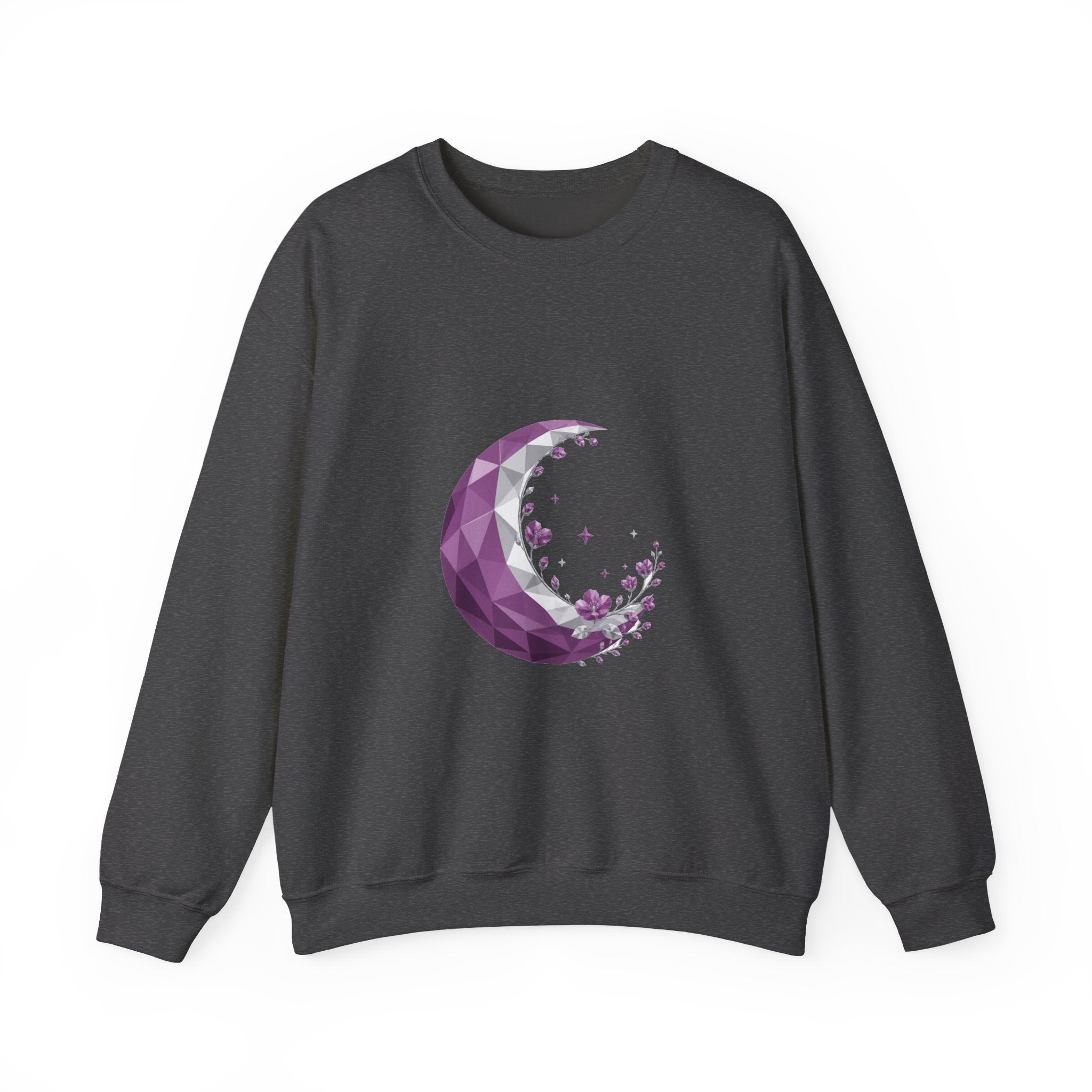 Matching Couple Sweatshirt - Waxing & Waning Moon Matching Couple Premium Fleece Sweatshirt Geometric Art His Hers Love Gift - Design A