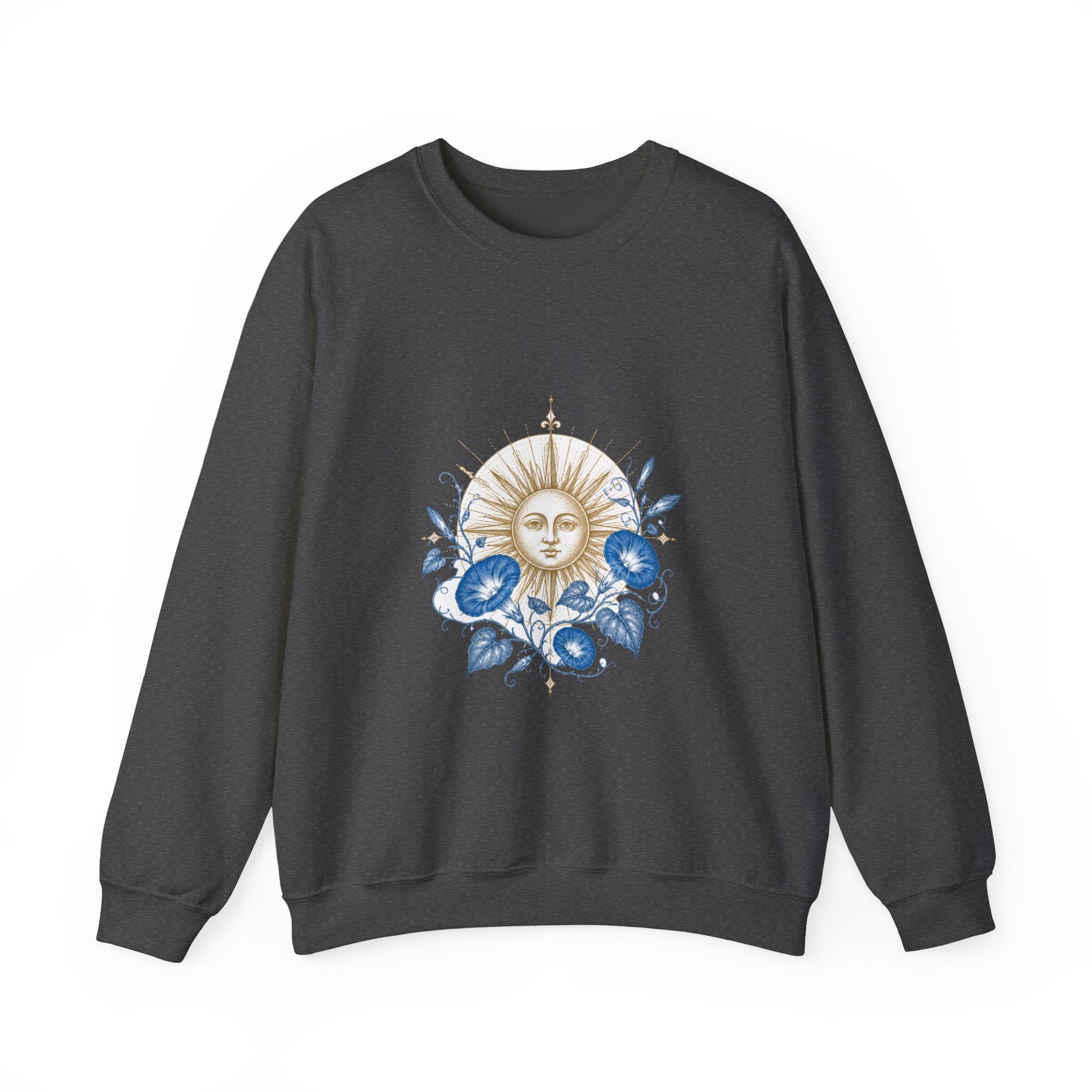 Matching Couple Sweatshirt - Sun & Moon Matching Couple Premium Fleece Sweatshirt Vintage Art His Hers Honeymoon Gift - Design B
