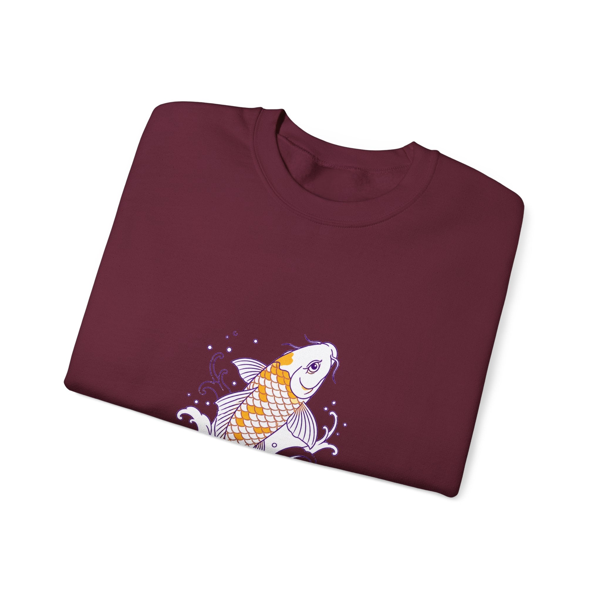 Matching Couple Sweatshirt - Koi Fish Yin Yang Matching Couple Comfort Colors Crew Minimalist Art His Hers Christmas Gift - Design A