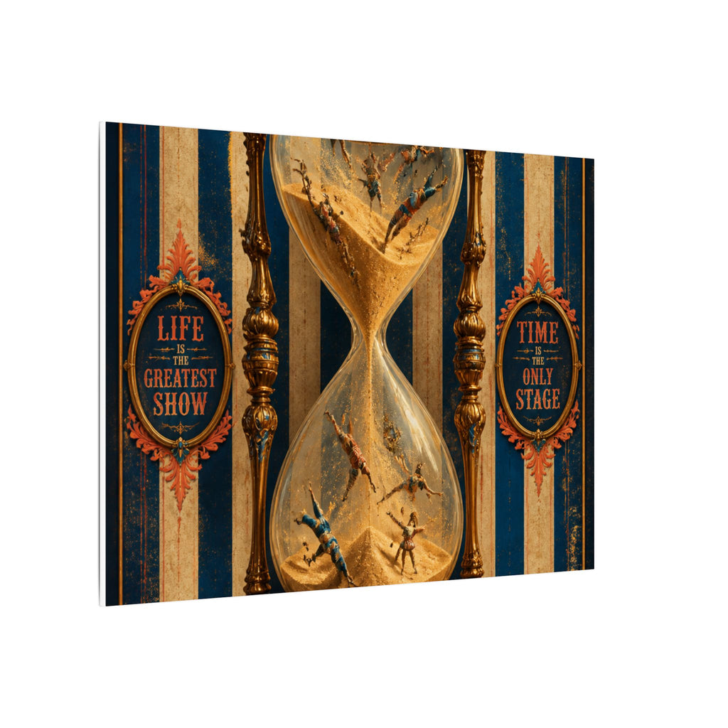 Hourglass Acrobats Wall Art Canvas 24×36 Baroque Studio Decor Maximalist Print