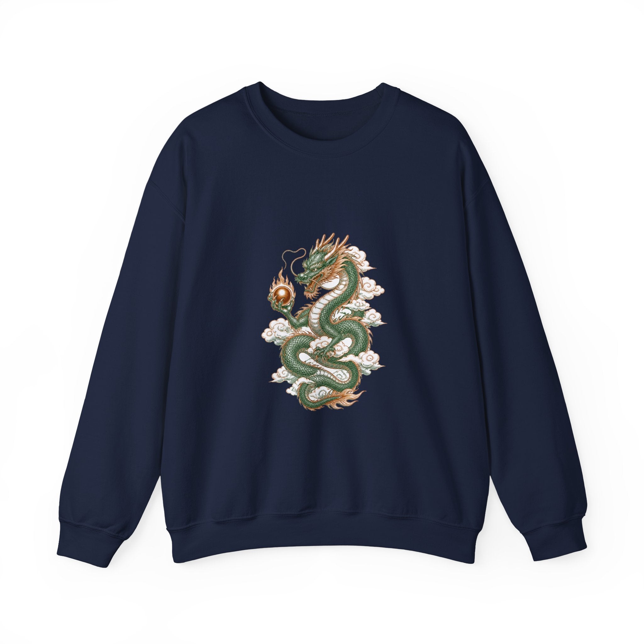 Matching Couple Sweatshirt - Dragon & Phoenix Matching Couple Comfort Colors Crew Hand-Drawn Art His Hers Anniversary Gift - Design A