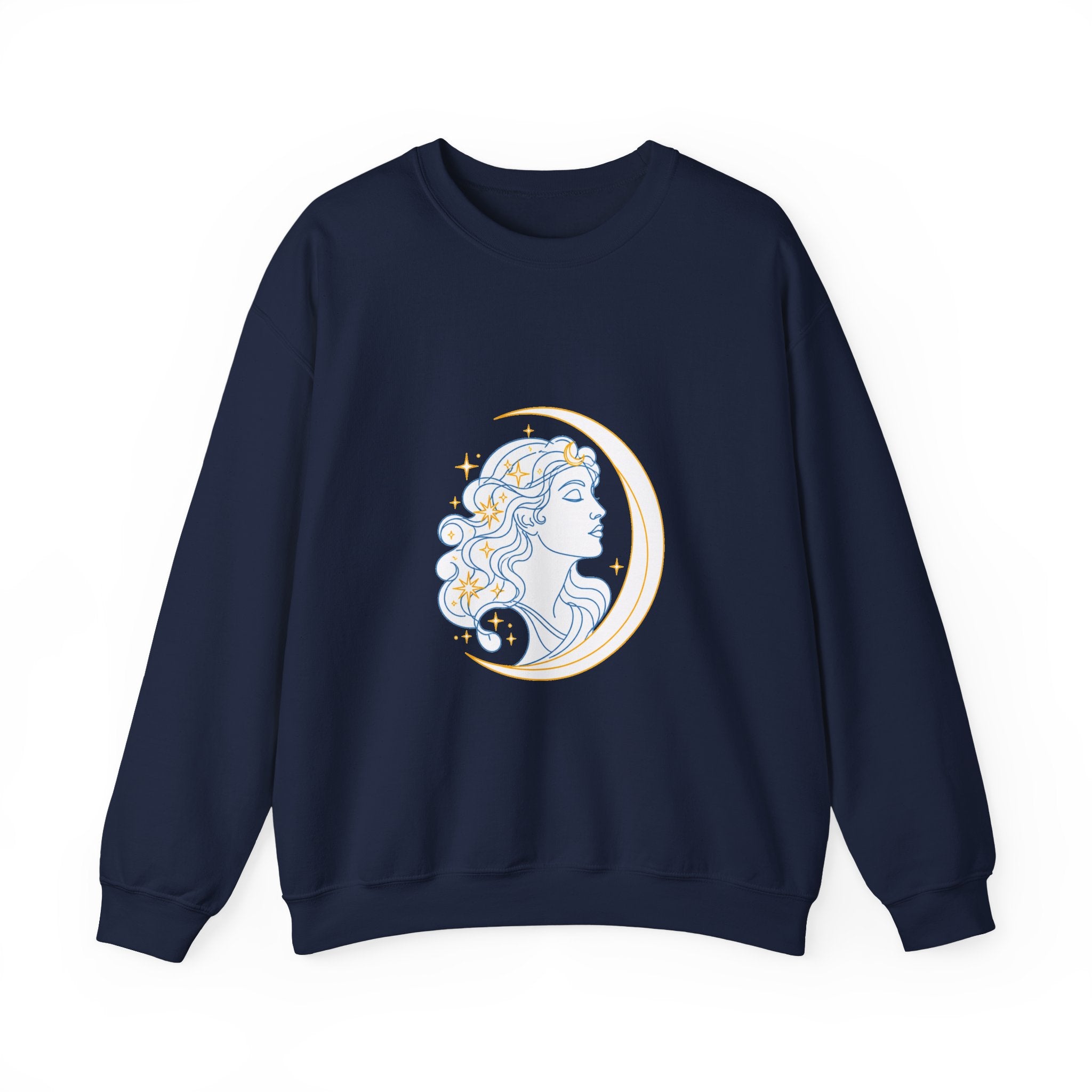 Matching Couple Sweatshirt - Helios & Selene Matching Couple Crewneck Sweatshirt Minimalist Art His Hers Valentine Gift - Design B