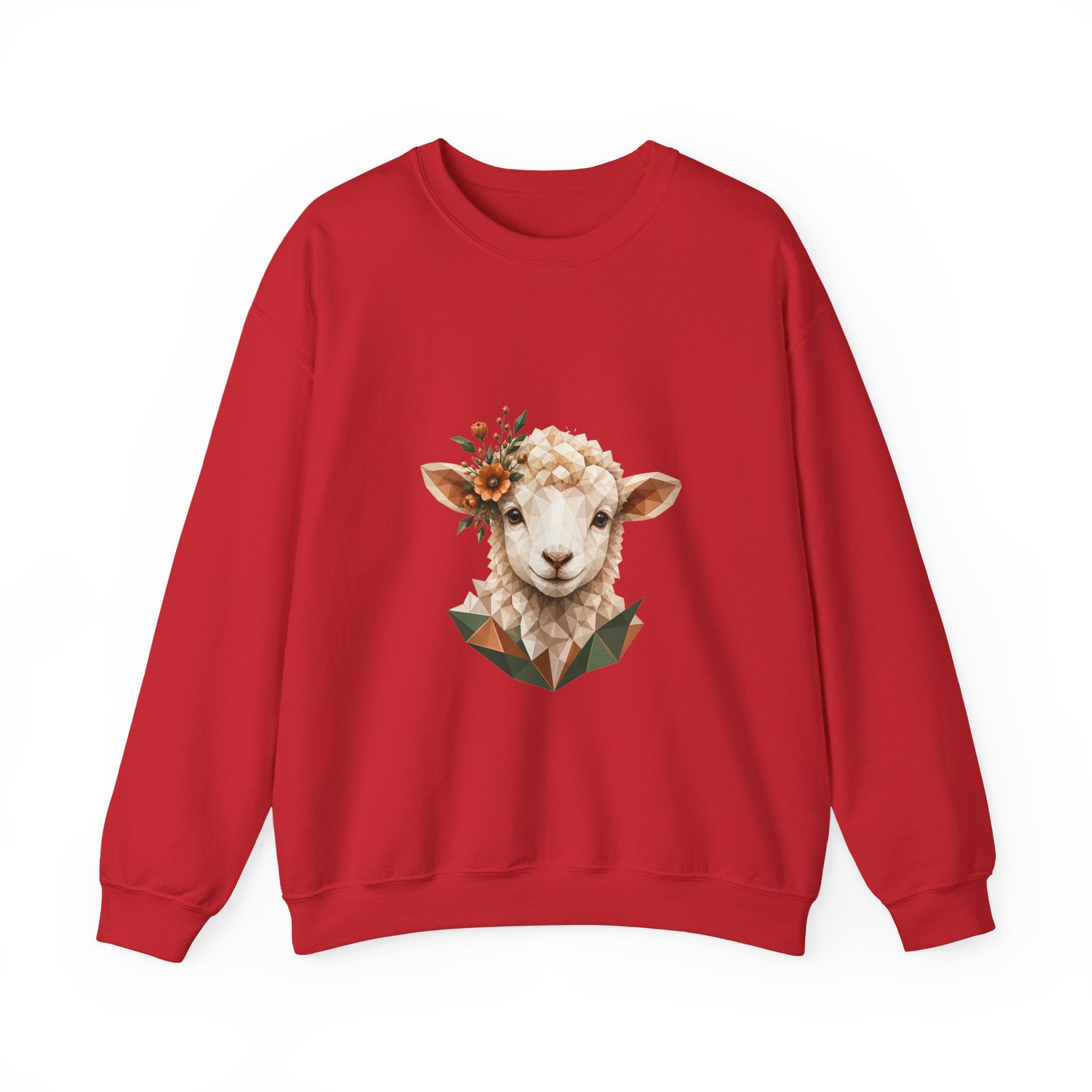 Matching Couple Sweatshirt - Lion & Lamb Matching Couple Comfort Colors Crew Geometric Art His Hers Love Gift - Design B