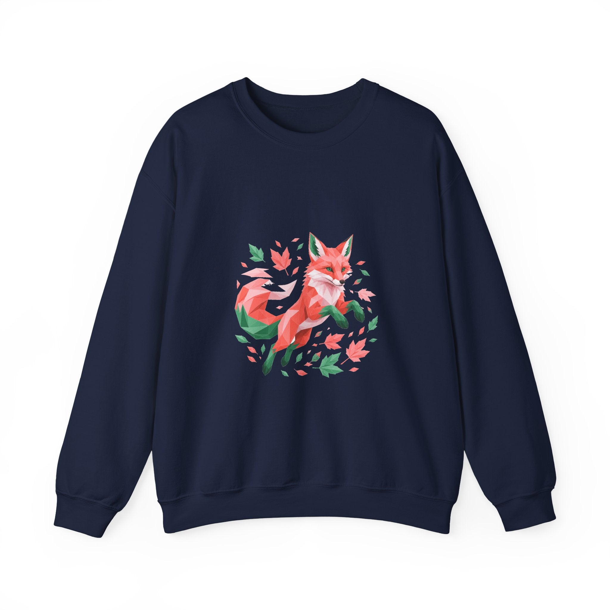 Matching Couple Sweatshirt - Fox & Rabbit Matching Couple Premium Fleece Sweatshirt Geometric Art His Hers Love Gift - Design A