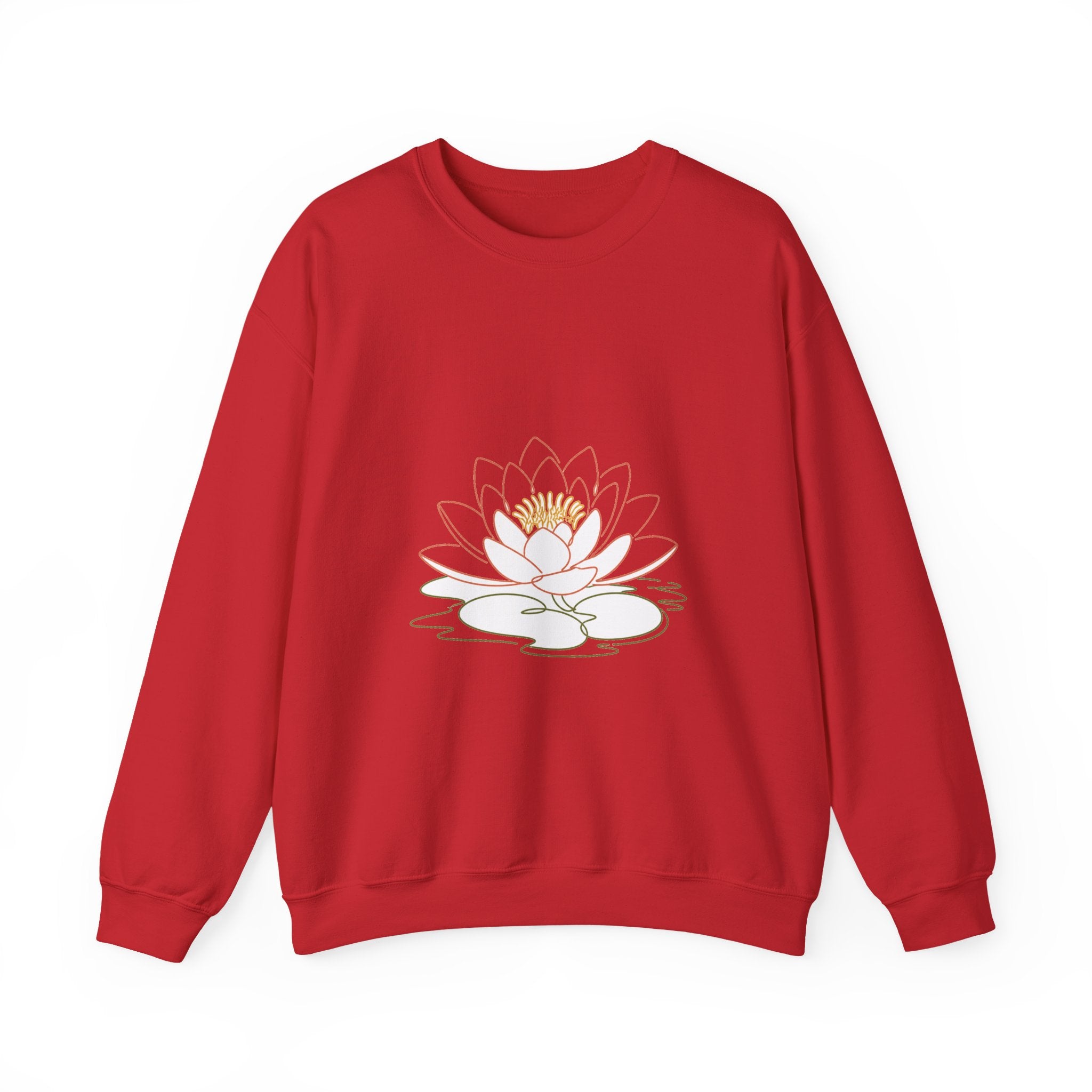 Matching Couple Sweatshirt - Open & Closed Lotus Matching Couple Comfort Colors Crew Minimalist Art His Hers Christmas Gift - Design A