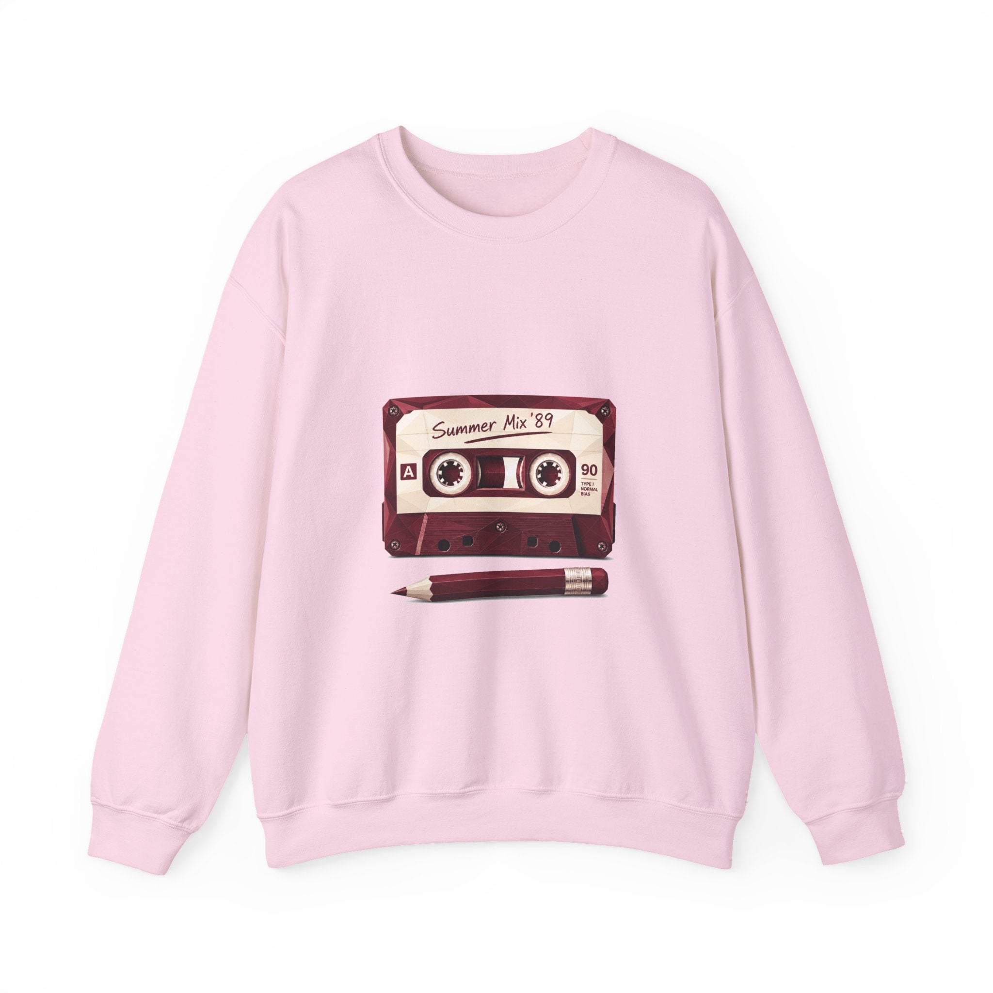 Matching Couple Sweatshirt - Vinyl & Cassette Matching Couple Crewneck Sweatshirt Geometric Art His Hers Couple Gift - Design B