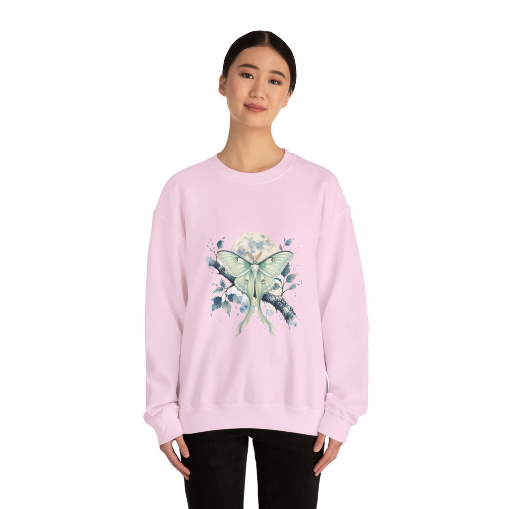 Matching Couple Sweatshirt - Butterfly & Moth Matching Couple Comfort Colors Crew Watercolor Art His Hers Birthday Gift - Design B