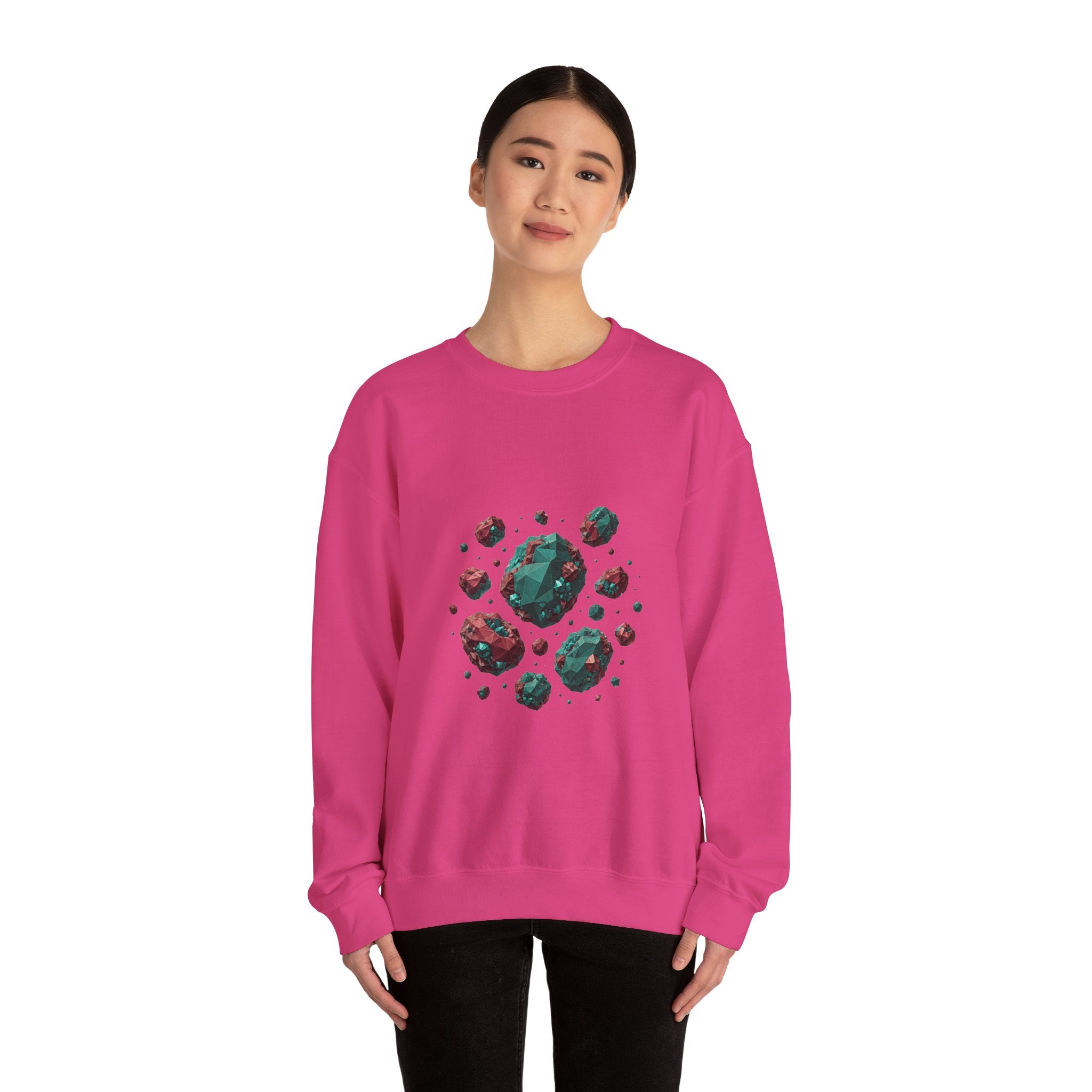 Matching Couple Sweatshirt - Comet & Asteroid Matching Couple Comfort Colors Crew Geometric Art His Hers Love Gift - Design B