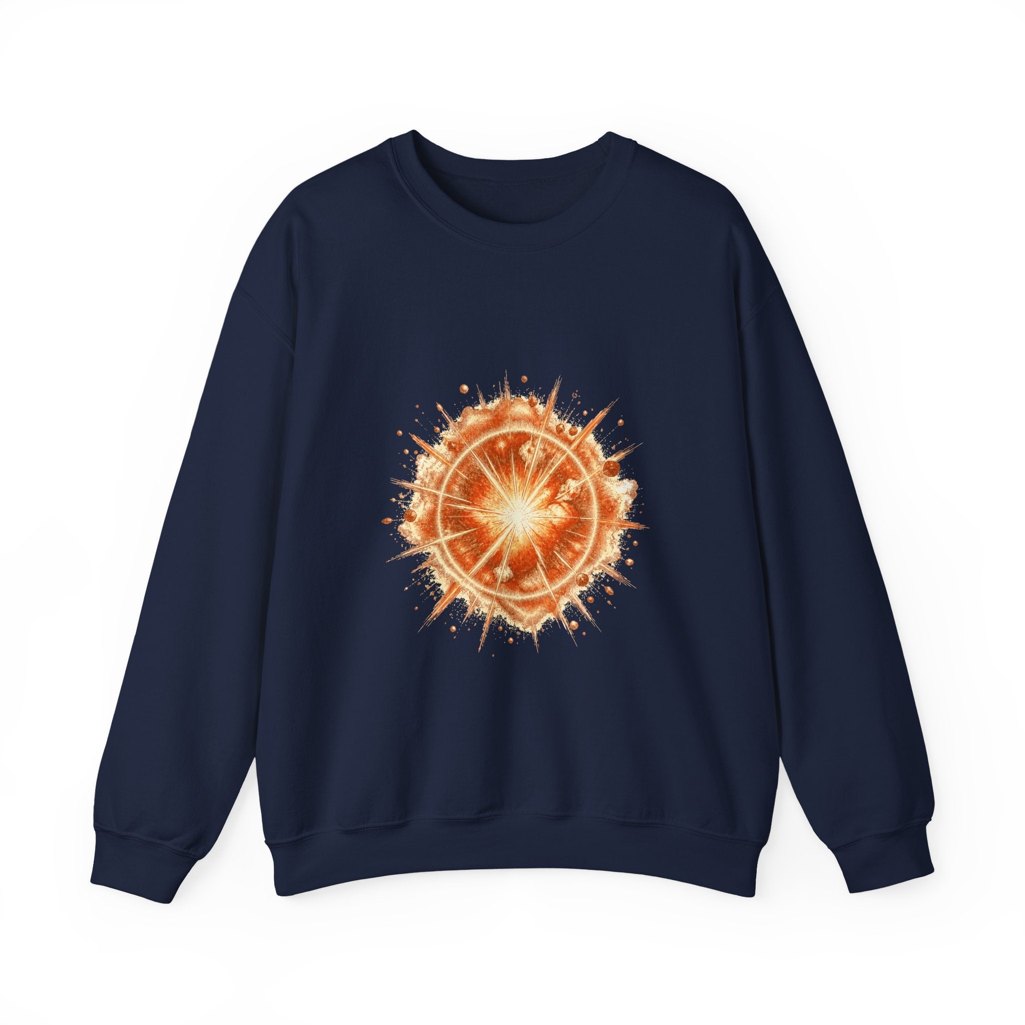 Matching Couple Sweatshirt - Galaxy & Supernova Matching Couple Crewneck Sweatshirt Hand-Drawn Art His Hers Best Friend Gift - Design B