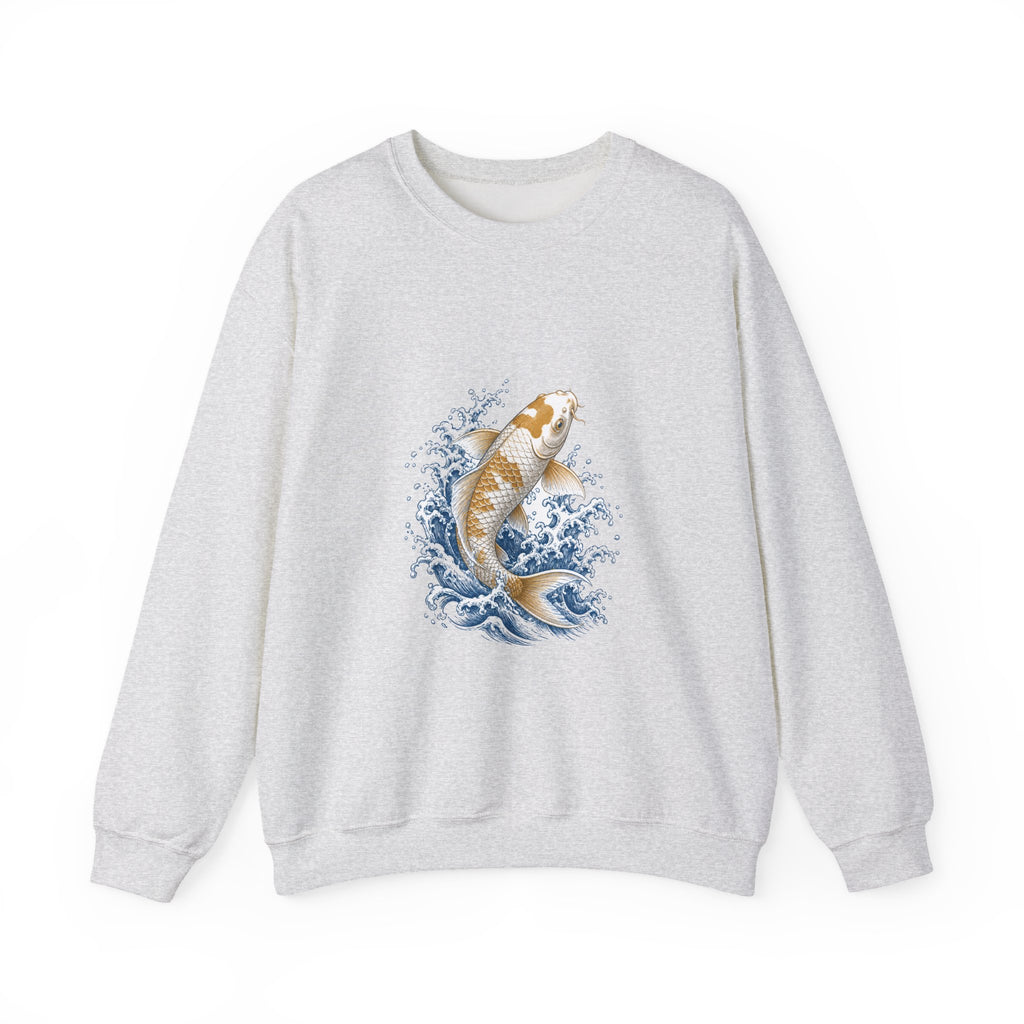 Matching Couple Sweatshirt - Koi Fish Yin Yang Matching Couple Premium Fleece Sweatshirt Vintage Art His Hers Honeymoon Gift - Design A