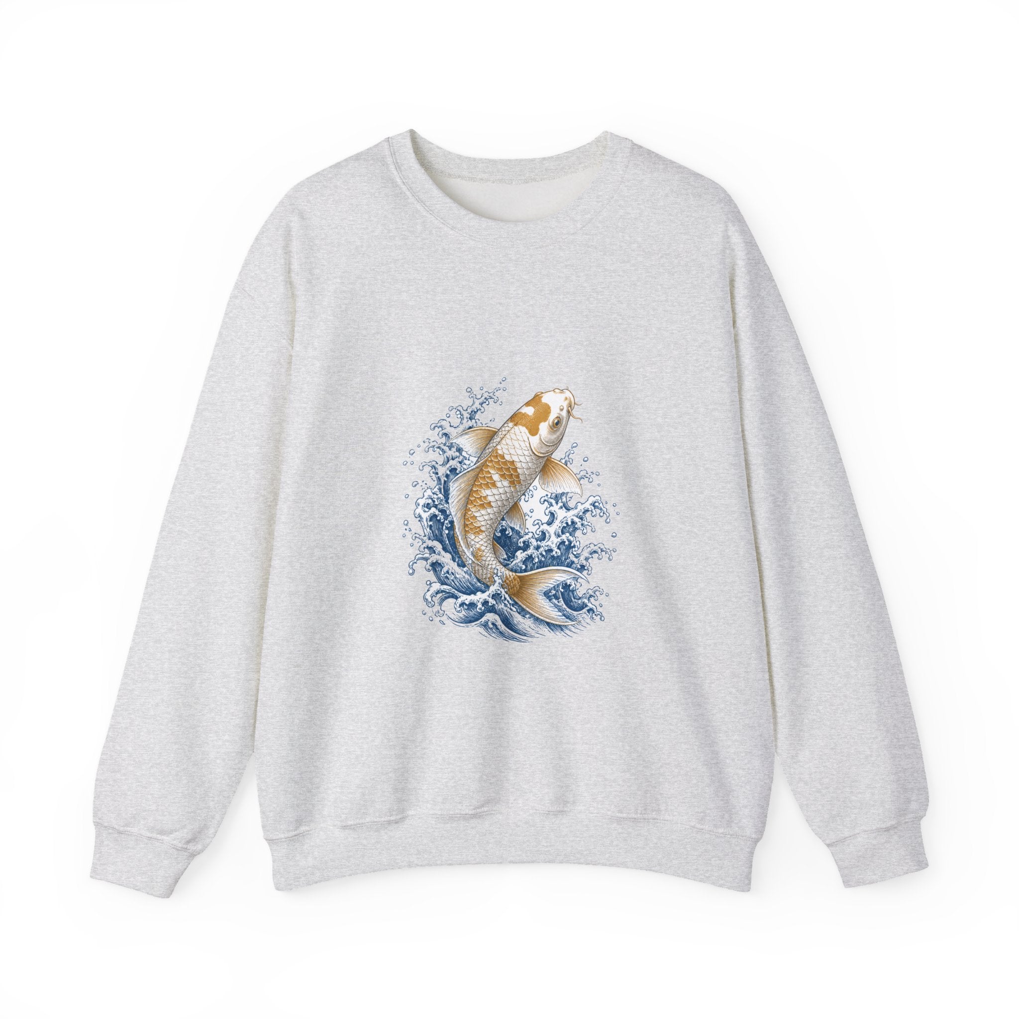 Matching Couple Sweatshirt - Koi Fish Yin Yang Matching Couple Premium Fleece Sweatshirt Vintage Art His Hers Honeymoon Gift - Design A