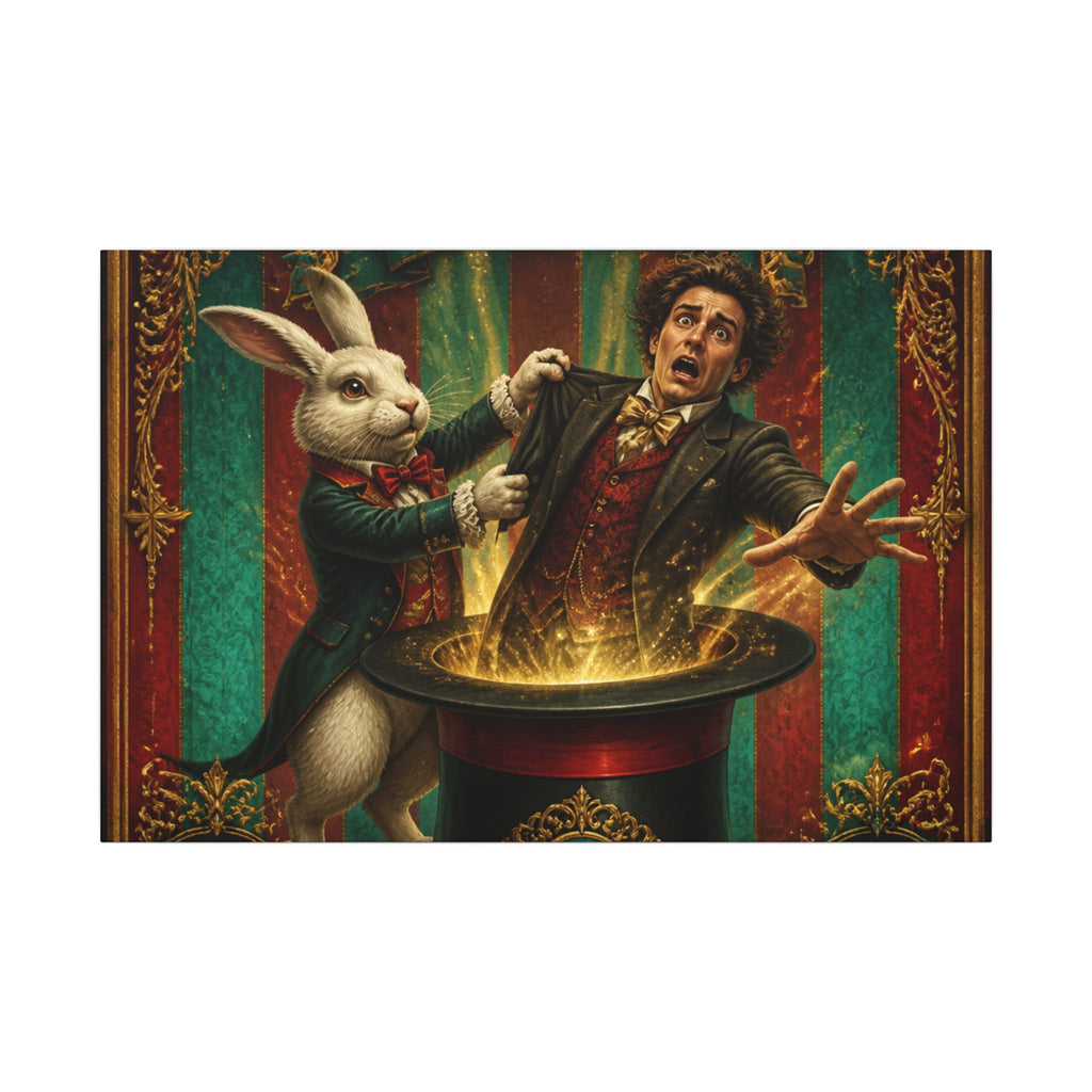 Magic Hat Rabbit Wall Art Canvas 16×20 Baroque Home Office Decor Maximalist Print