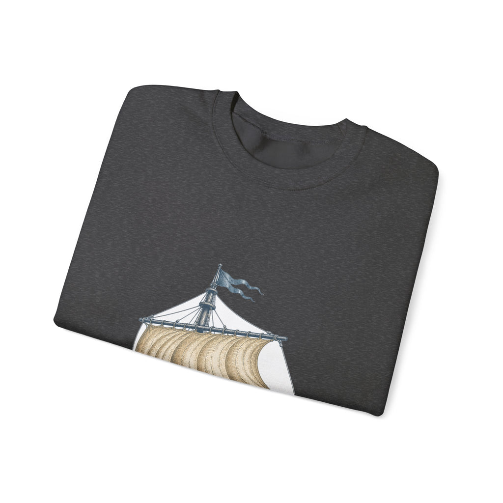 Matching Couple Sweatshirt - Anchor & Sail Matching Couple Premium Fleece Sweatshirt Vintage Art His Hers Honeymoon Gift - Design B