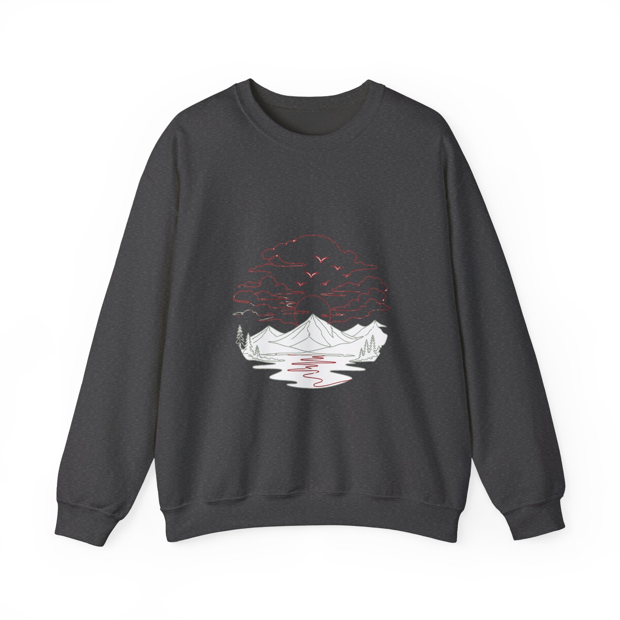 Matching Couple Sweatshirt - Sunrise & Sunset Matching Couple Comfort Colors Crew Minimalist Art His Hers Christmas Gift - Design B