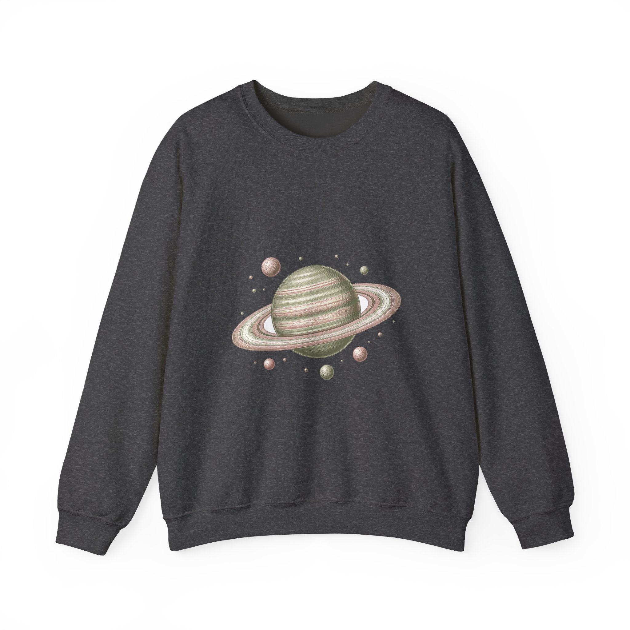 Matching Couple Sweatshirt - Saturn & Jupiter Matching Couple Premium Fleece Sweatshirt Vintage Art His Hers Honeymoon Gift - Design A