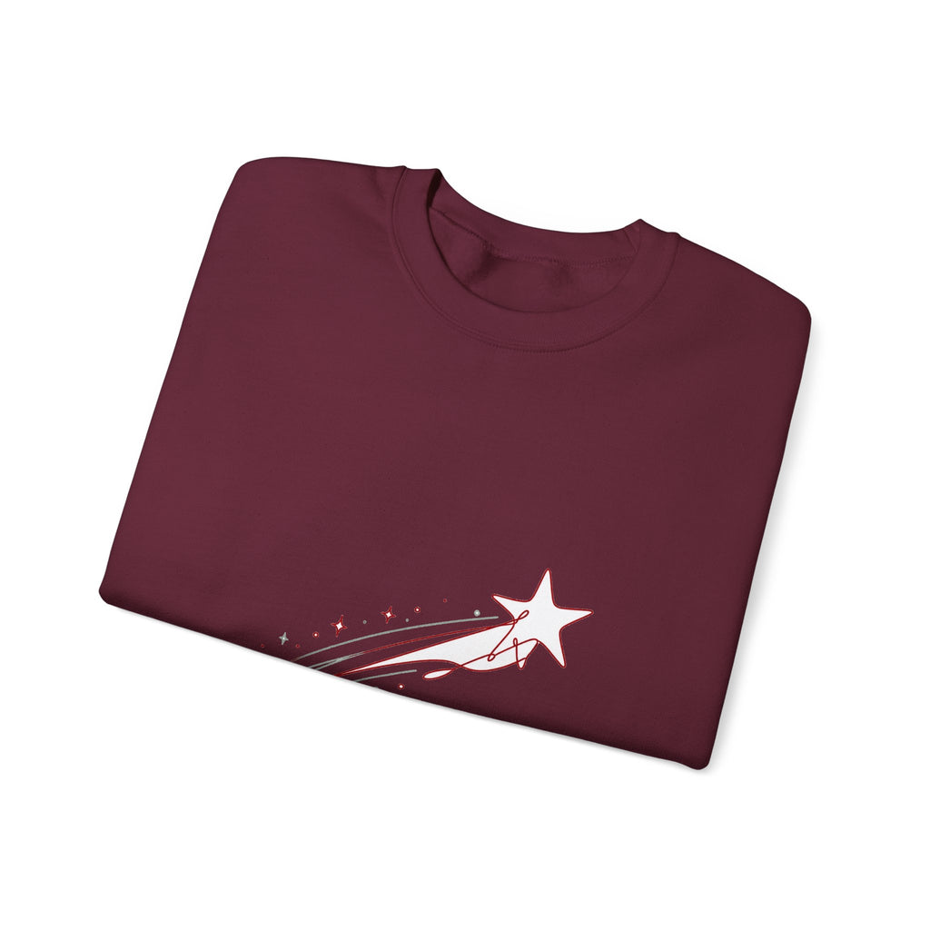 Matching Couple Sweatshirt - Shooting Star & North Star Matching Couple Crewneck Sweatshirt Minimalist Art His Hers Valentine Gift - Design A