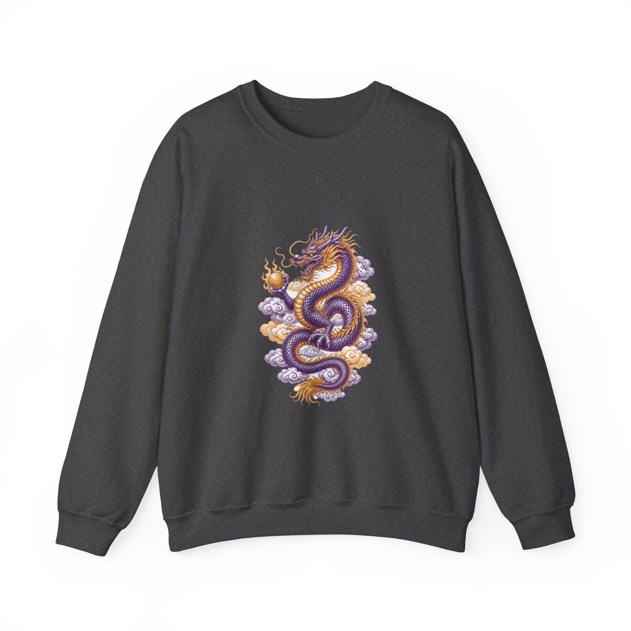Matching Couple Sweatshirt - Dragon & Phoenix Matching Couple Comfort Colors Crew Vintage Art His Hers Honeymoon Gift - Design A