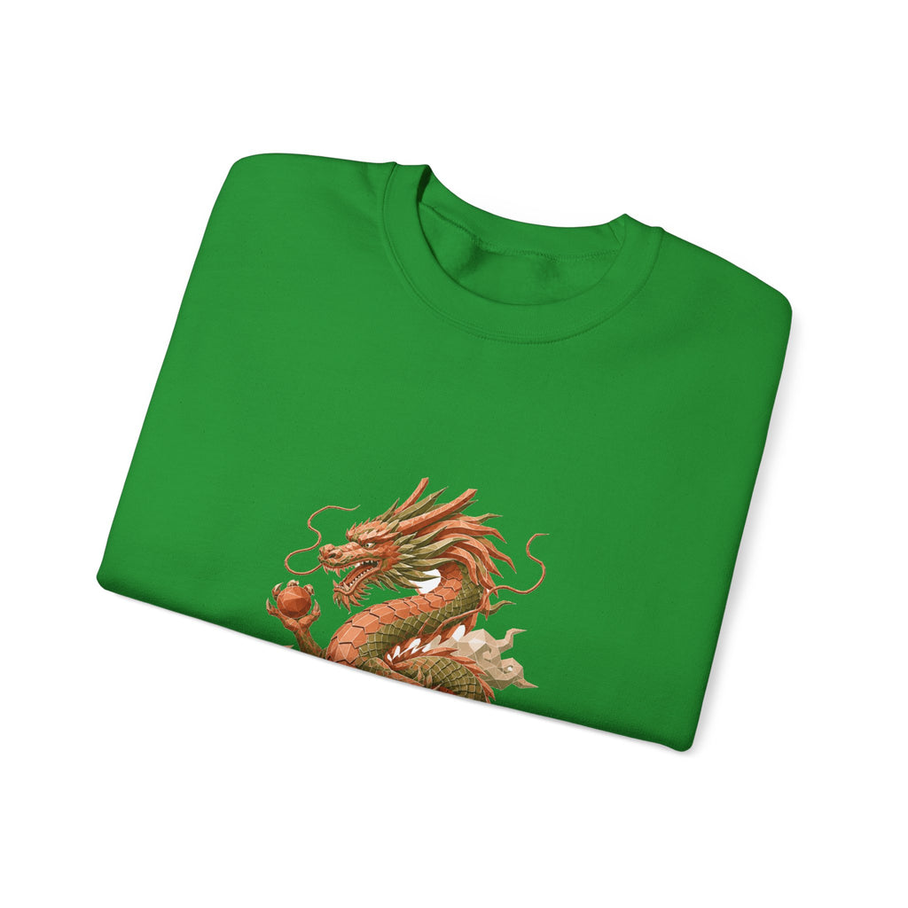 Matching Couple Sweatshirt - Dragon & Phoenix Matching Couple Comfort Colors Crew Geometric Art His Hers Love Gift - Design A