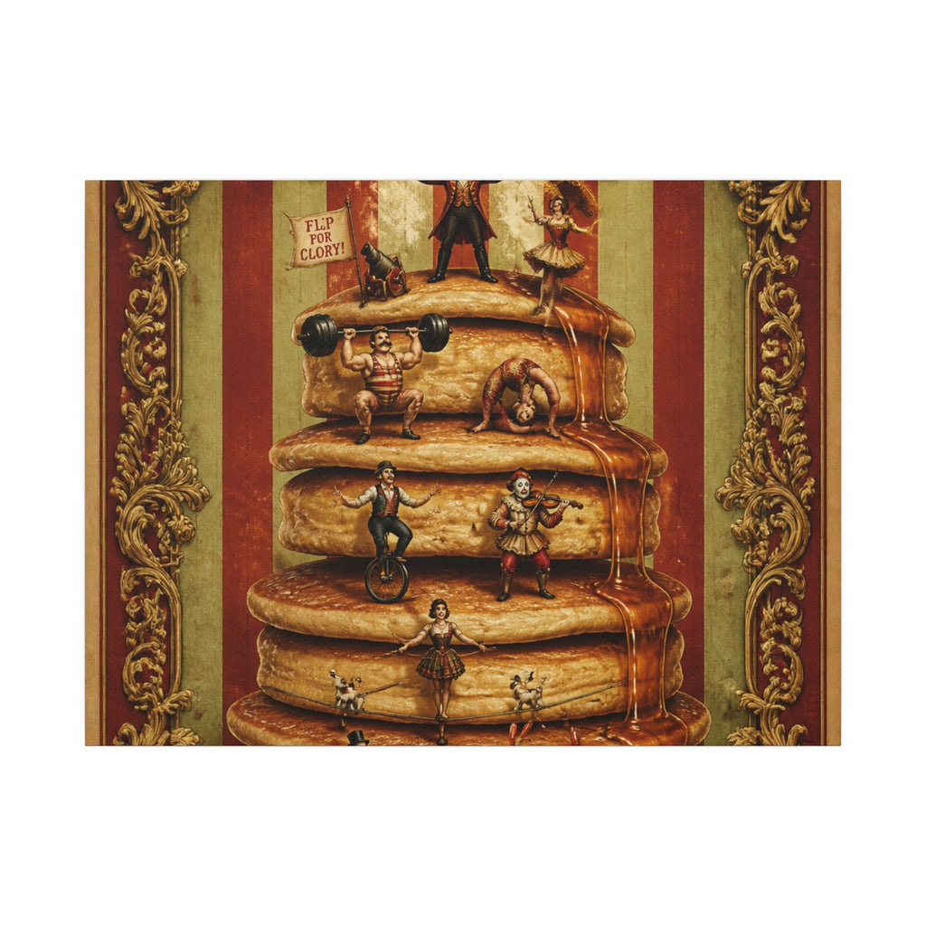 Pancake Stack Platform Wall Art Canvas 16×20 Baroque Home Office Decor Maximalist Print