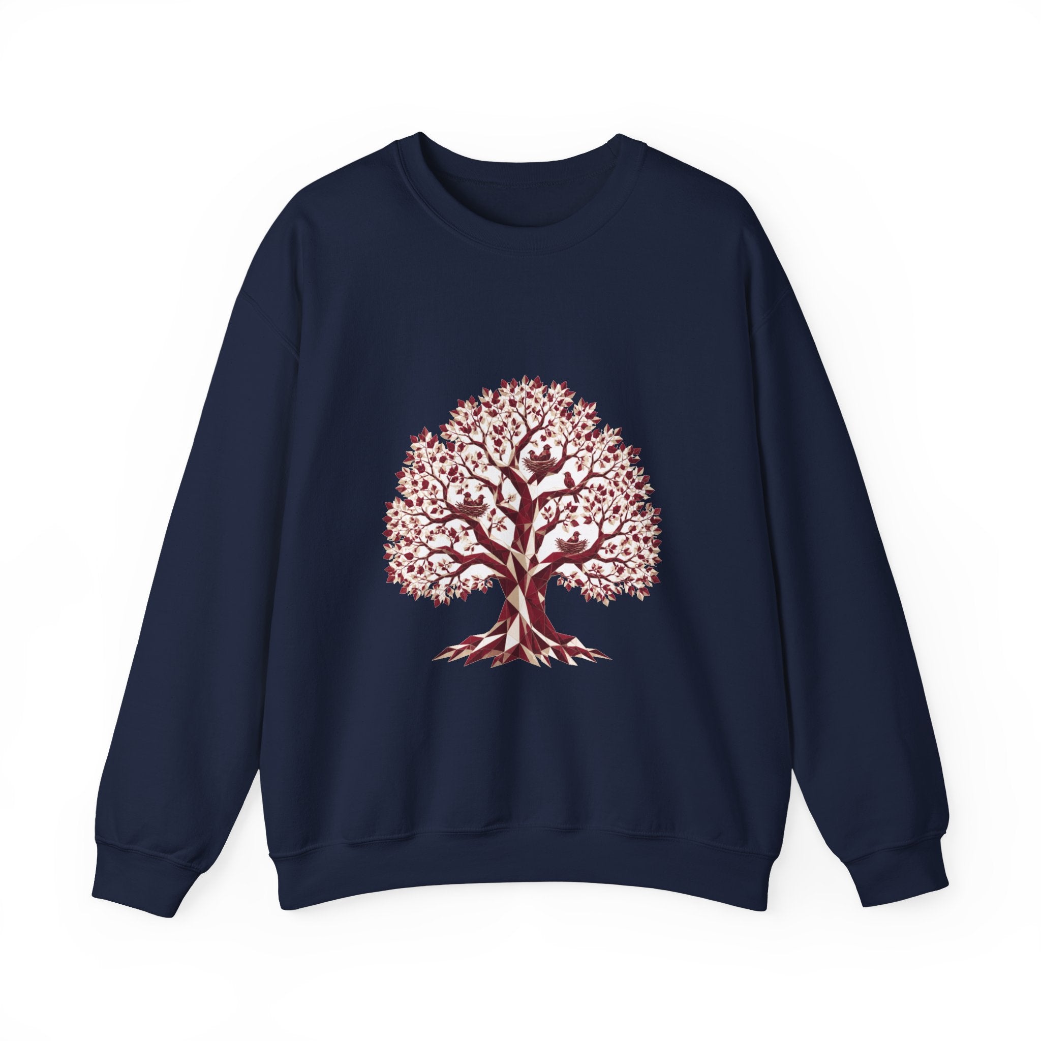 Matching Couple Sweatshirt - Ancient Oak & Deep Roots Matching Couple Premium Fleece Sweatshirt Geometric Art His Hers Love Gift - Design A