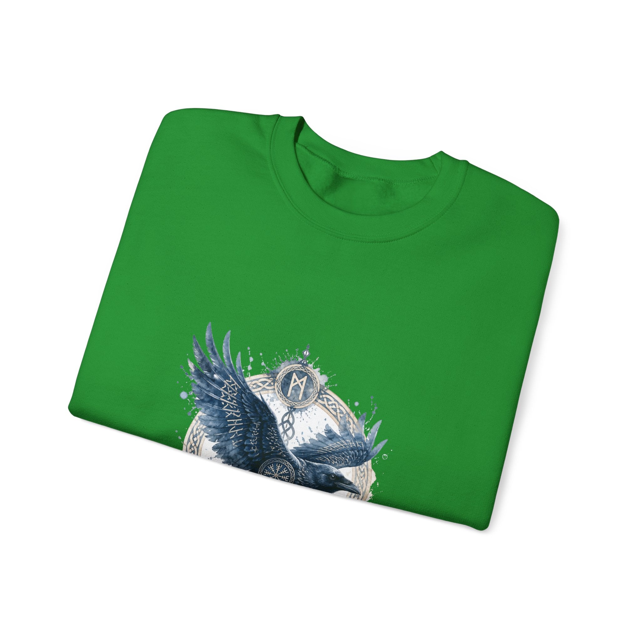 Matching Couple Sweatshirt - Huginn & Muninn Matching Couple Comfort Colors Crew Watercolor Art His Hers Birthday Gift - Design B