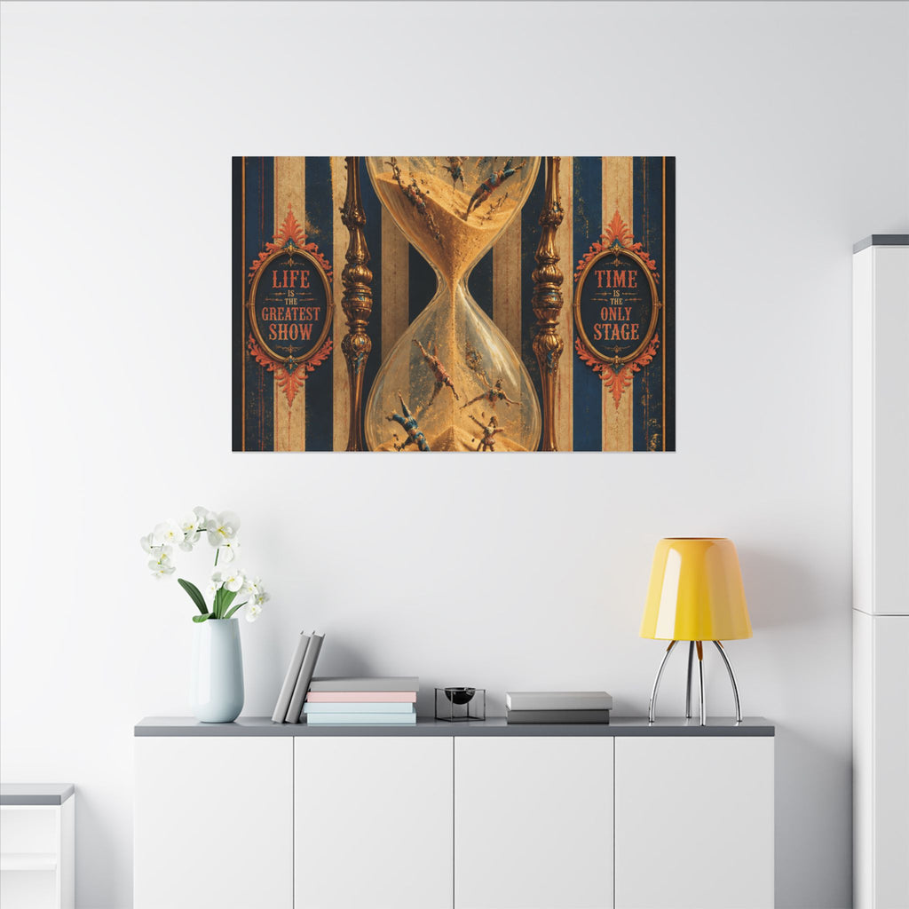 Hourglass Acrobats Wall Art Canvas 24×36 Baroque Studio Decor Maximalist Print