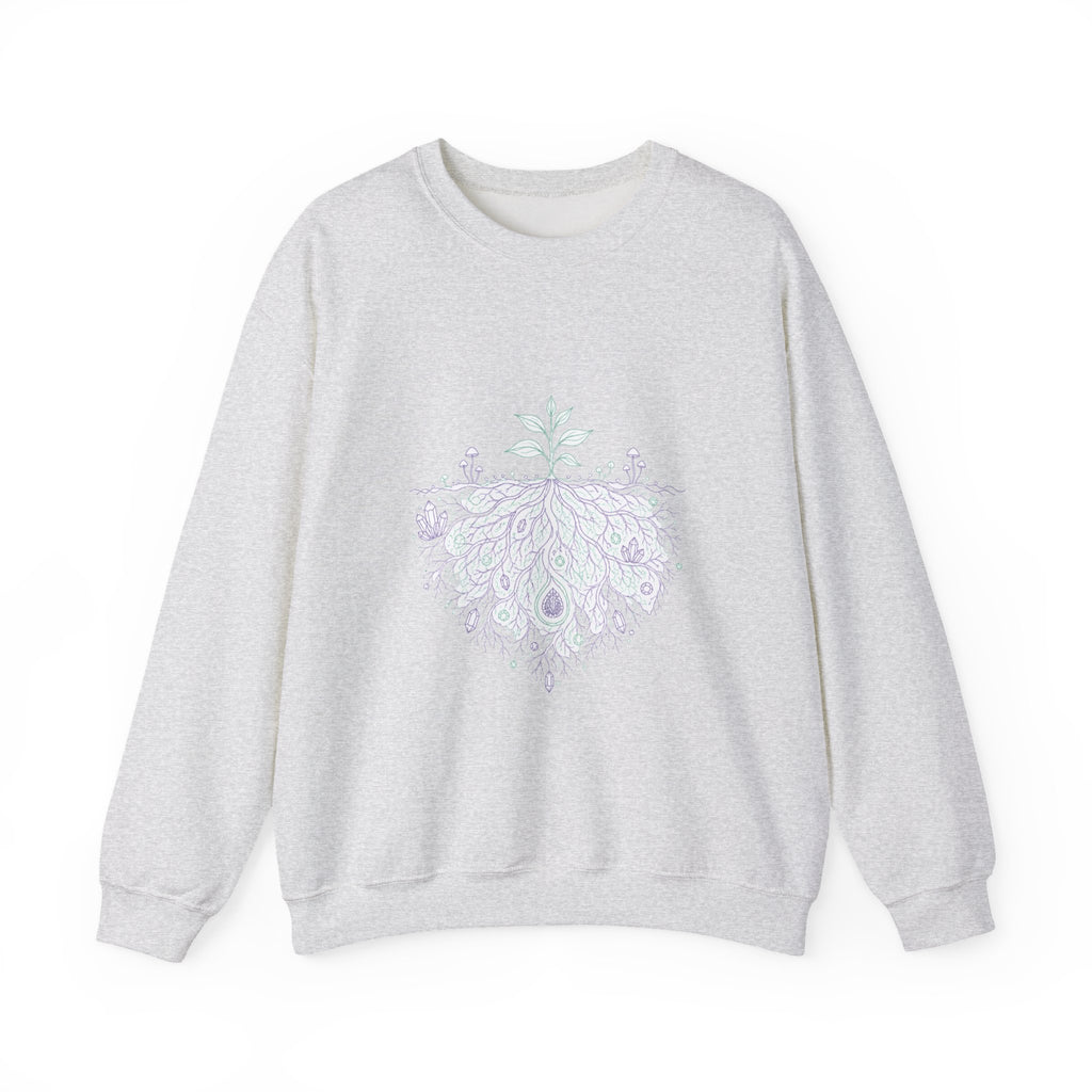 Matching Couple Sweatshirt - Ancient Oak & Deep Roots Matching Couple Comfort Colors Crew Minimalist Art His Hers Christmas Gift - Design B