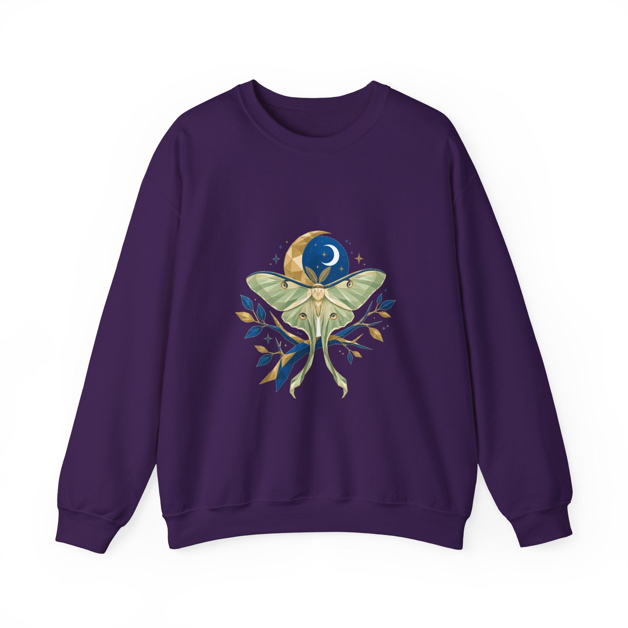 Matching Couple Sweatshirt - Butterfly & Moth Matching Couple Crewneck Sweatshirt Geometric Art His Hers Couple Gift - Design B