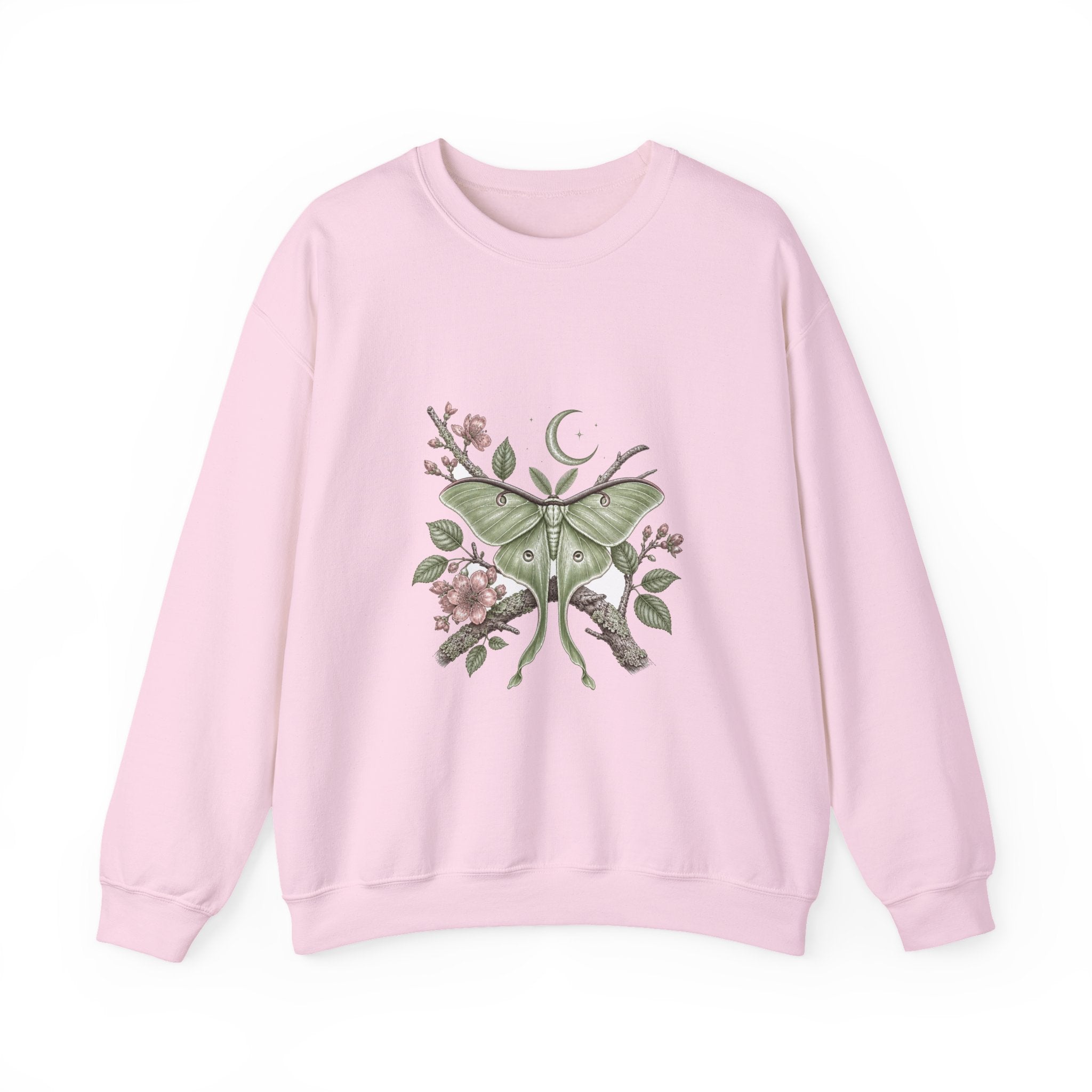 Matching Couple Sweatshirt - Butterfly & Moth Matching Couple Crewneck Sweatshirt Vintage Art His Hers Wedding Gift - Design B