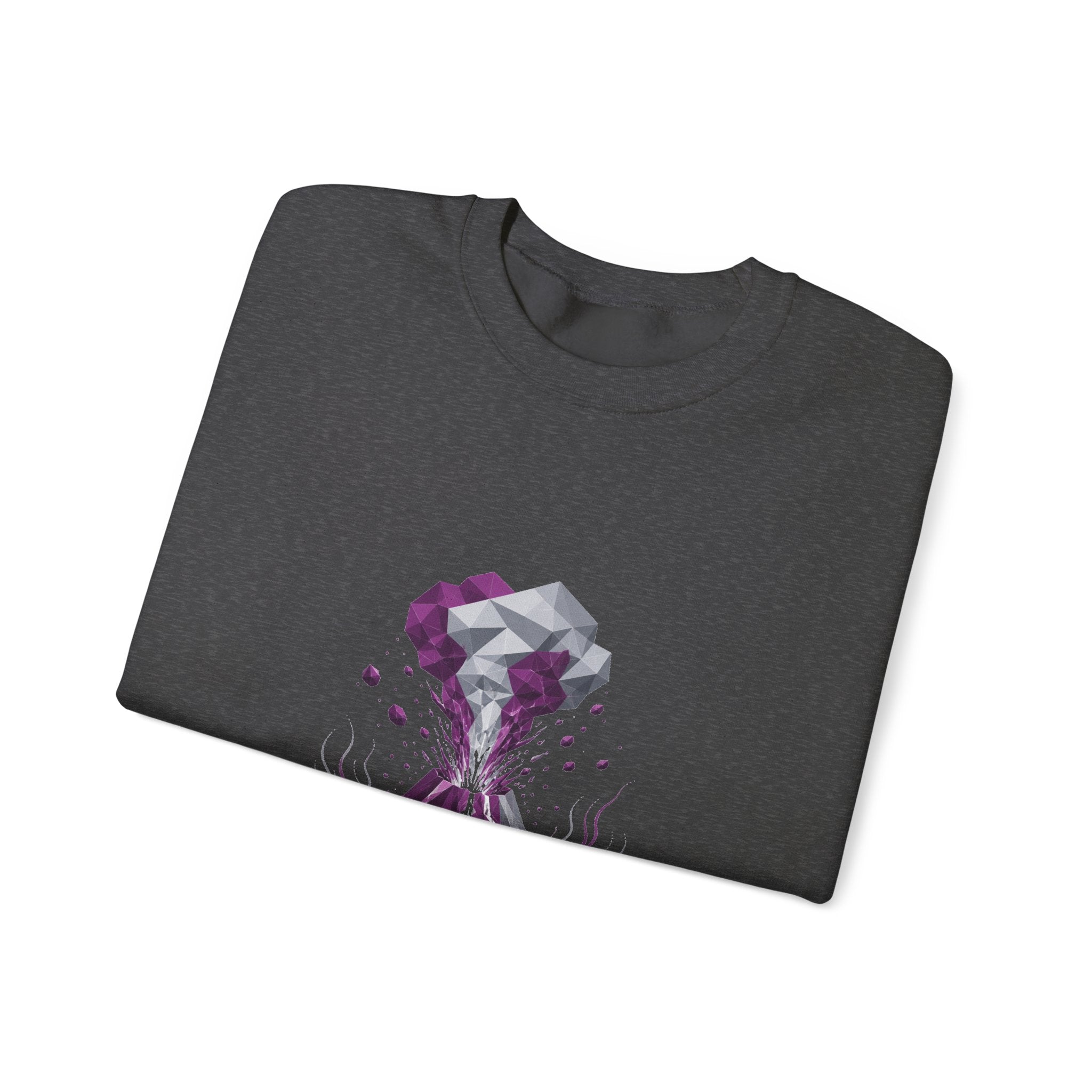 Matching Couple Sweatshirt - Volcano & Glacier Matching Couple Comfort Colors Crew Geometric Art His Hers Love Gift - Design A