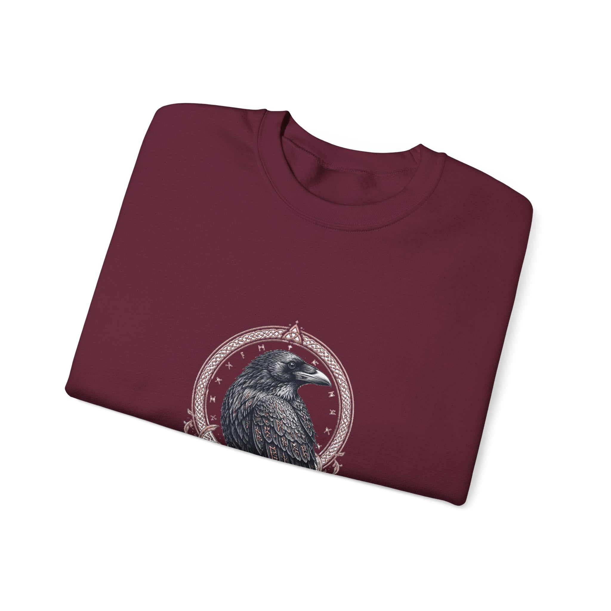 Matching Couple Sweatshirt - Huginn & Muninn Matching Couple Comfort Colors Crew Hand-Drawn Art His Hers Anniversary Gift - Design A