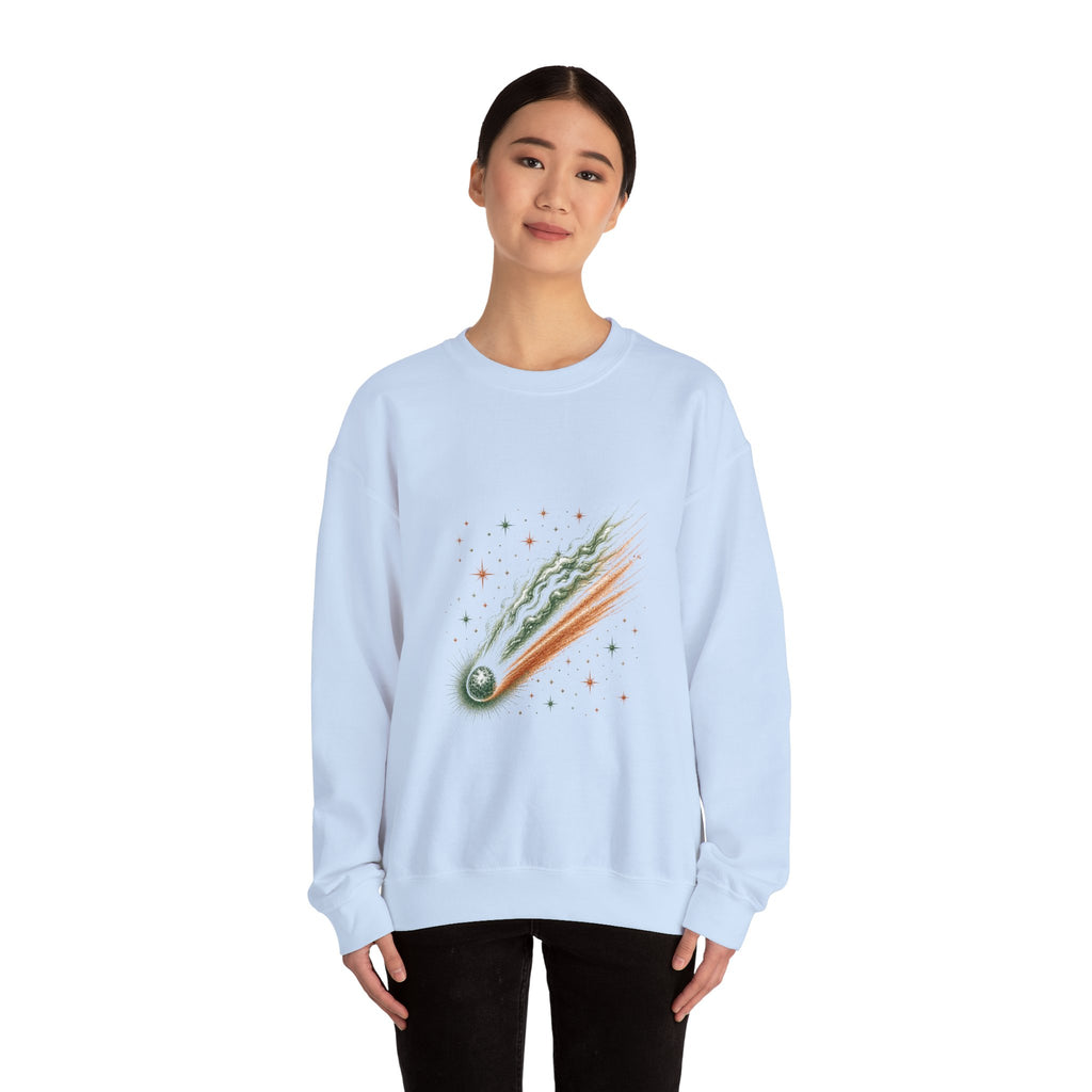 Matching Couple Sweatshirt - Comet & Asteroid Matching Couple Crewneck Sweatshirt Hand-Drawn Art His Hers Best Friend Gift - Design A