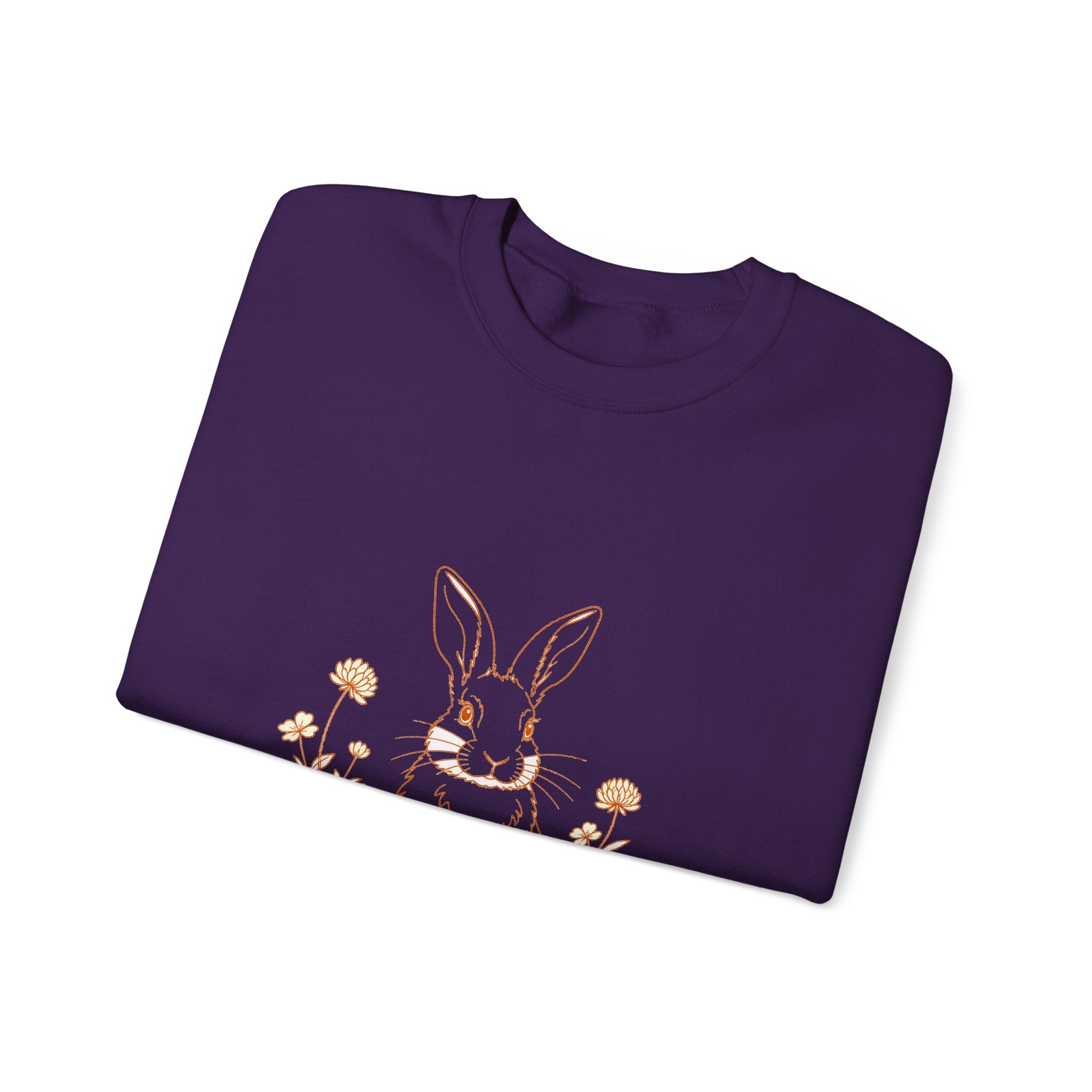 Matching Couple Sweatshirt - Fox & Rabbit Matching Couple Comfort Colors Crew Minimalist Art His Hers Christmas Gift - Design B