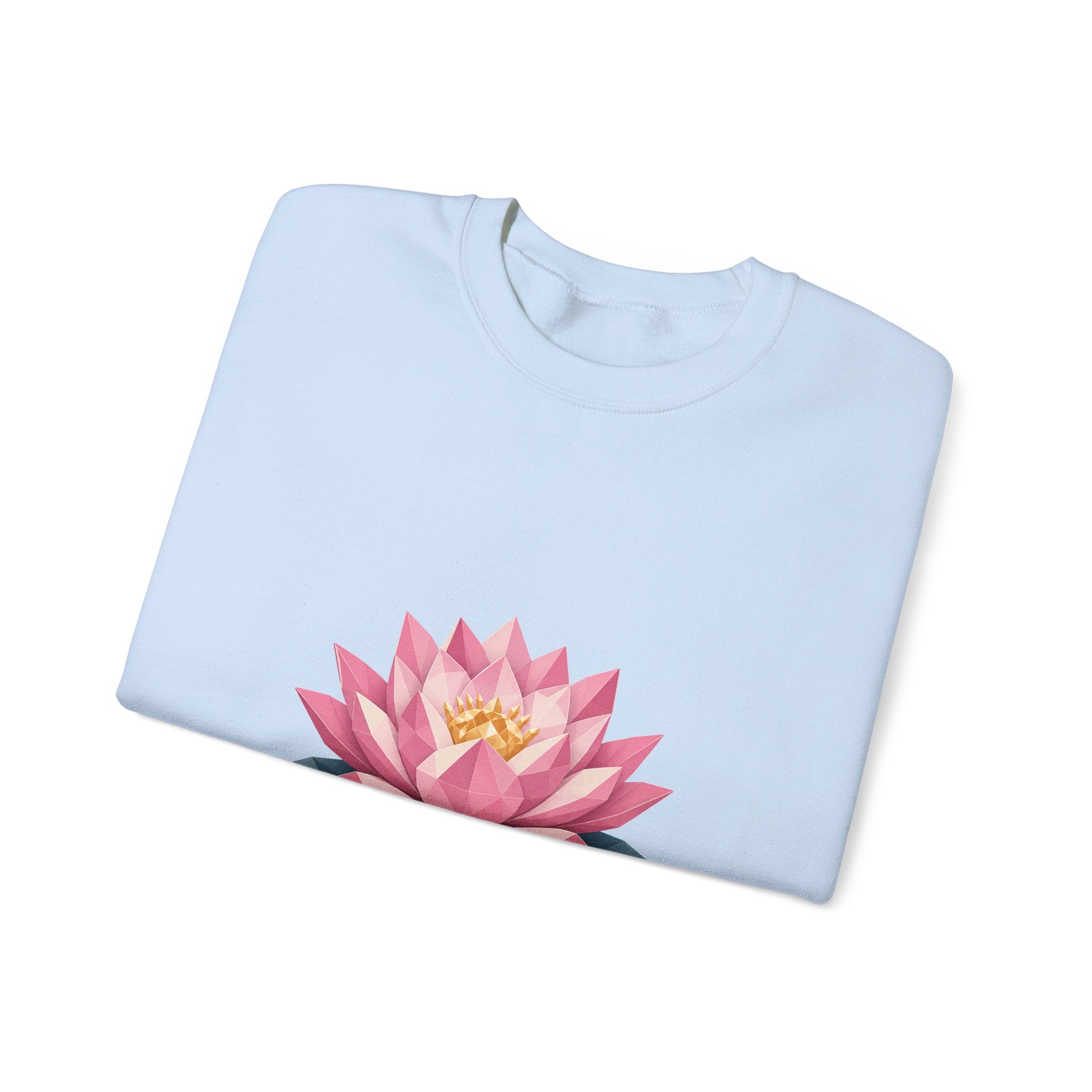 Matching Couple Sweatshirt - Open & Closed Lotus Matching Couple Crewneck Sweatshirt Geometric Art His Hers Couple Gift - Design A