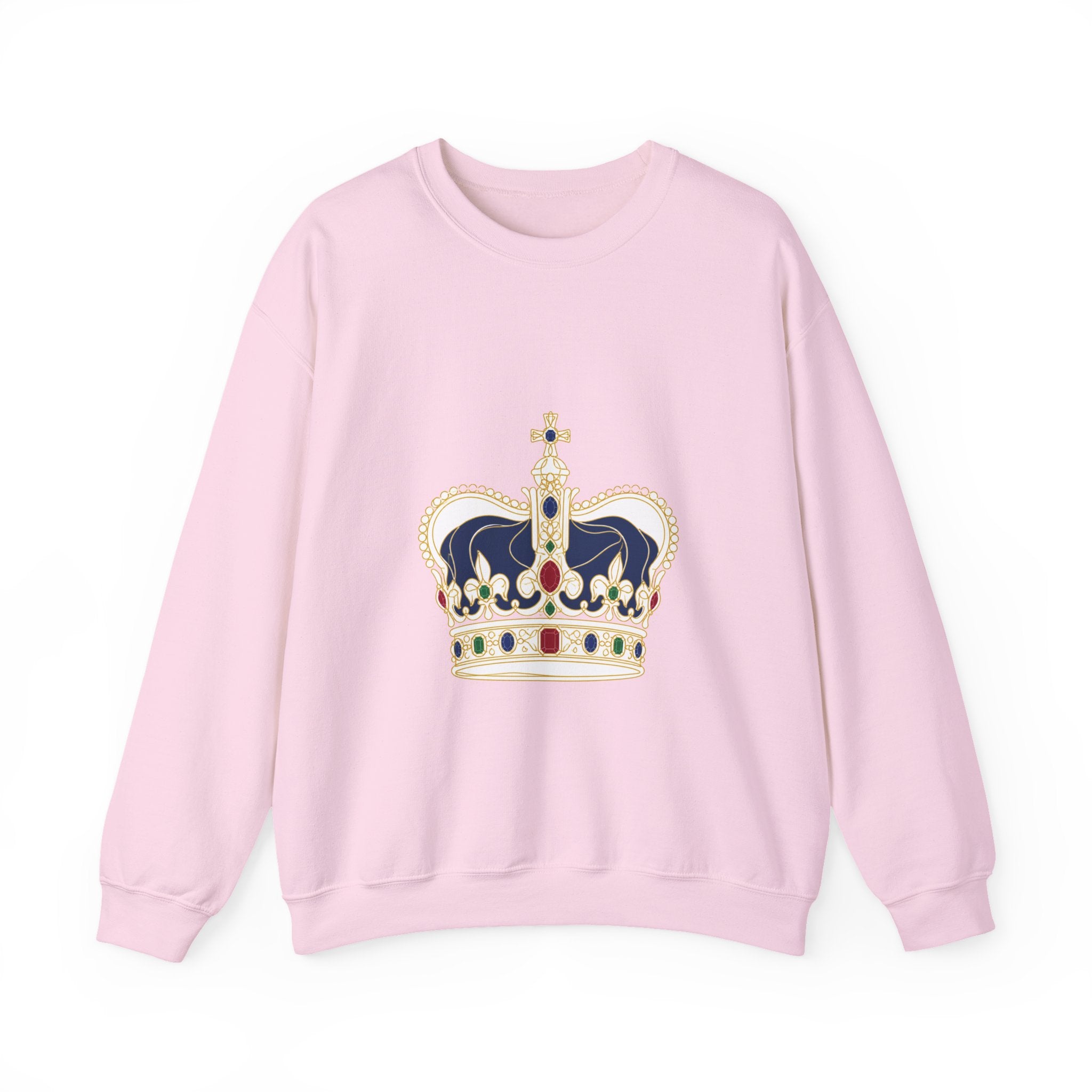 Matching Couple Sweatshirt - Crown & Shield Matching Couple Crewneck Sweatshirt Minimalist Art His Hers Valentine Gift - Design A