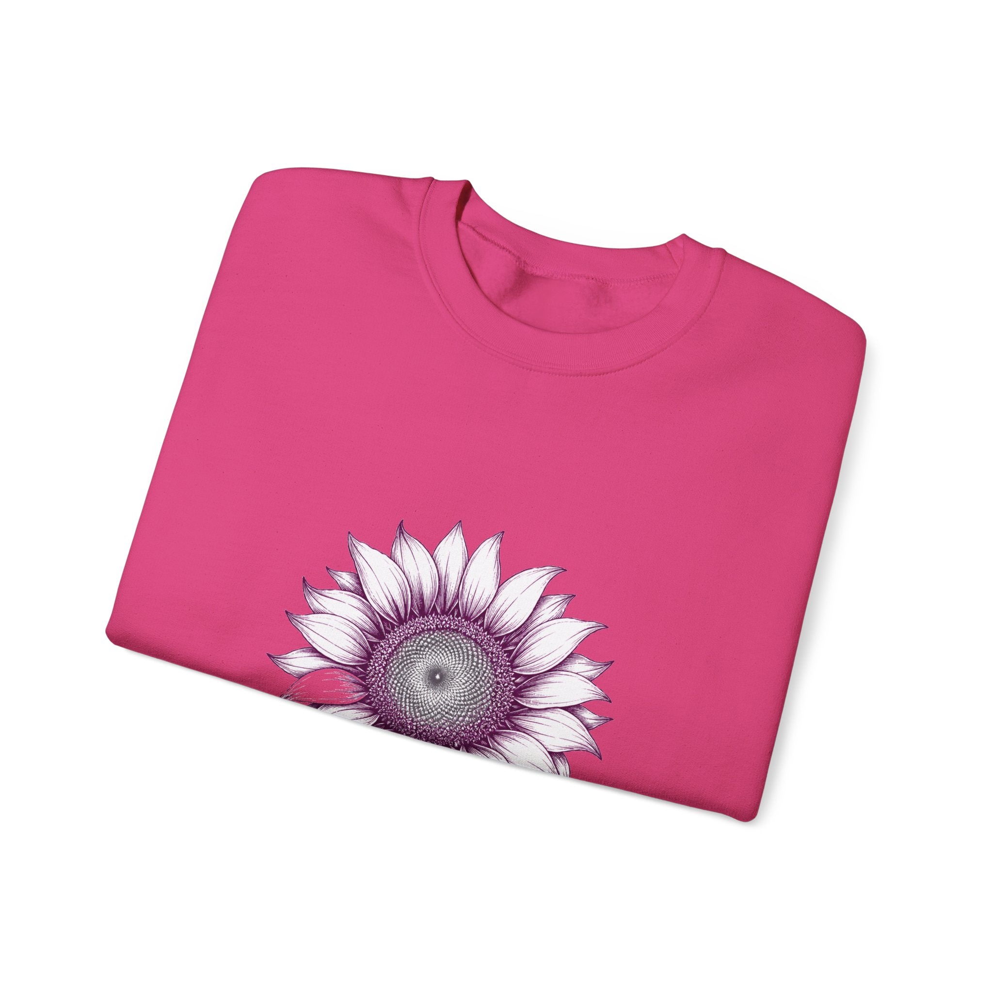 Matching Couple Sweatshirt - Sunflower & Moonflower Matching Couple Premium Fleece Sweatshirt Hand-Drawn Art His Hers Anniversary Gift - Design A