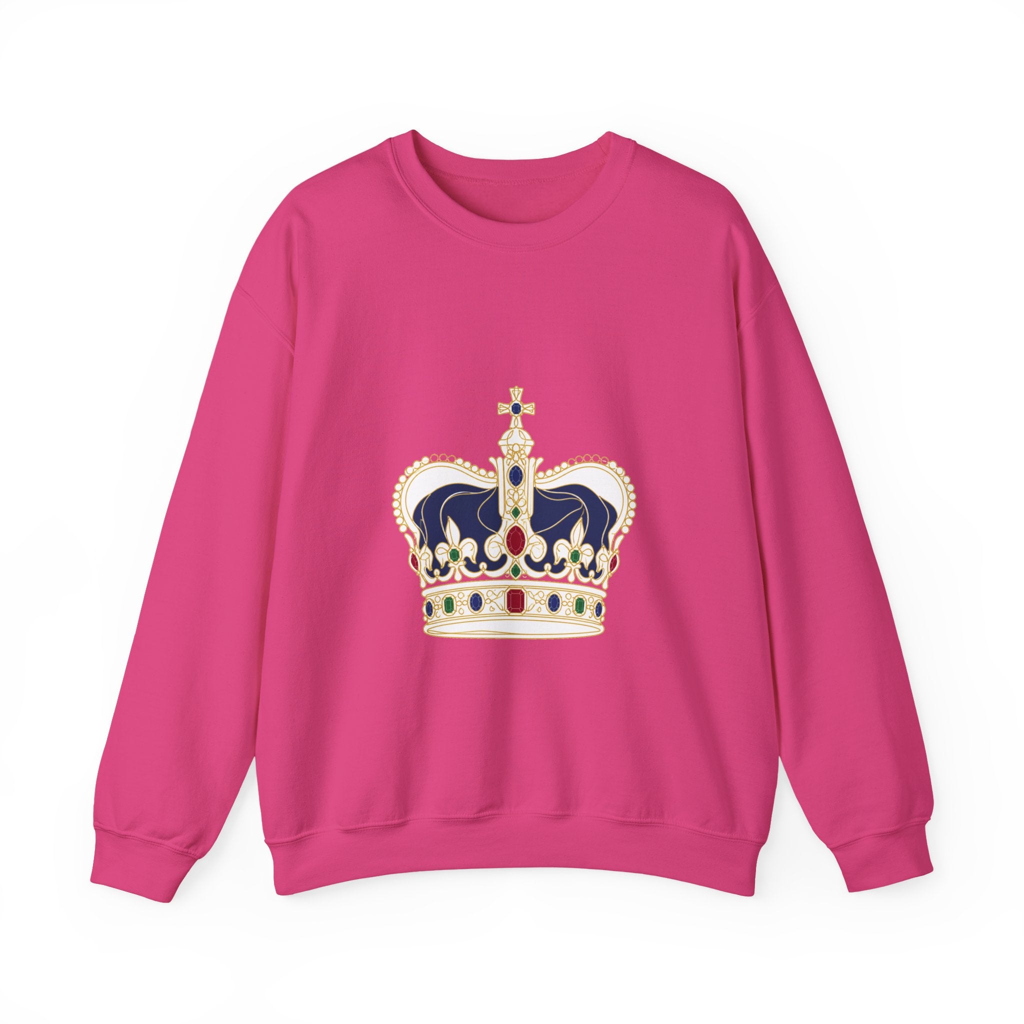 Matching Couple Sweatshirt - Crown & Shield Matching Couple Crewneck Sweatshirt Minimalist Art His Hers Valentine Gift - Design A