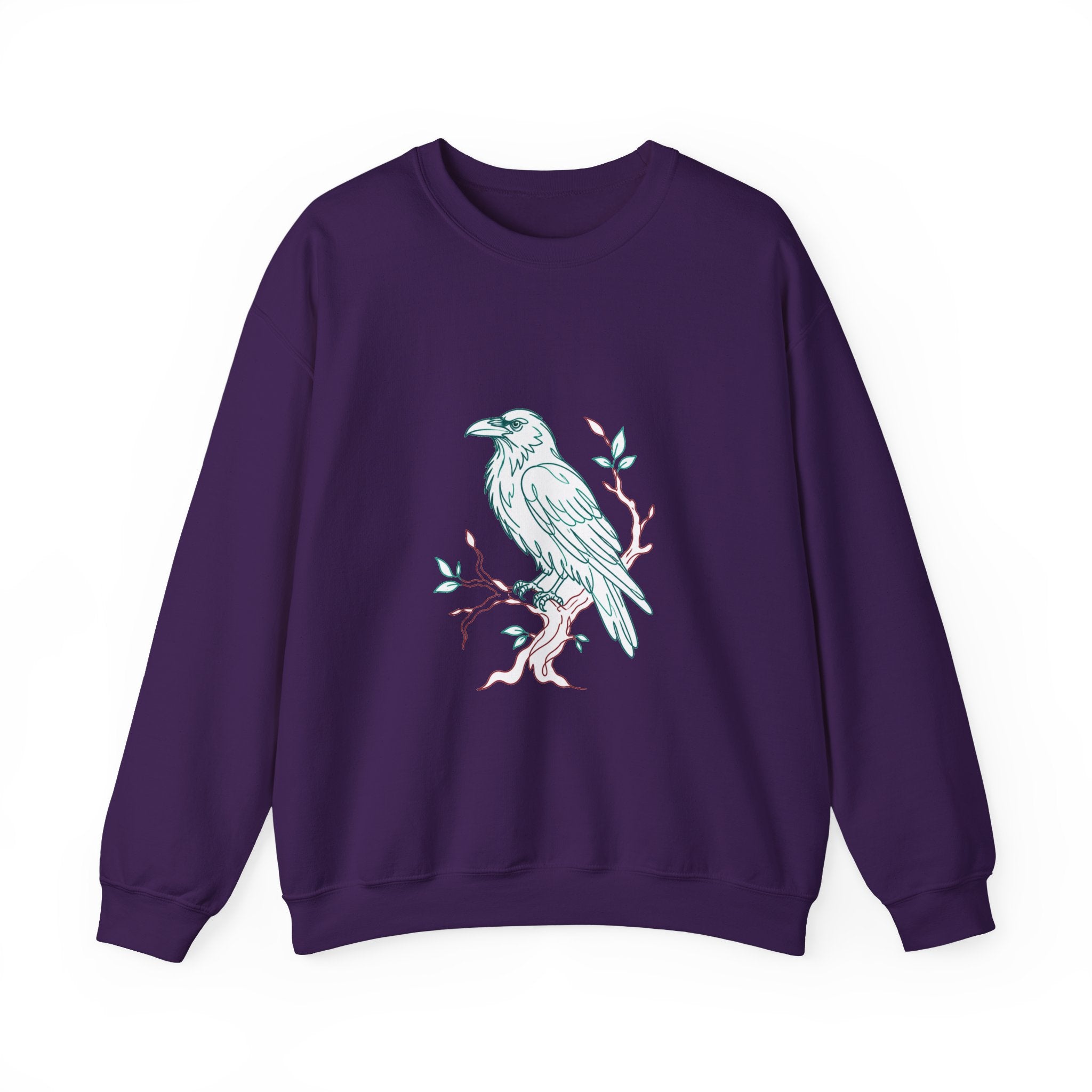 Matching Couple Sweatshirt - Raven & Swan Matching Couple Premium Fleece Sweatshirt Minimalist Art His Hers Christmas Gift - Design A