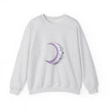 Matching Couple Sweatshirt - Waxing & Waning Moon Matching Couple Comfort Colors Crew Hand-Drawn Art His Hers Anniversary Gift - Design A