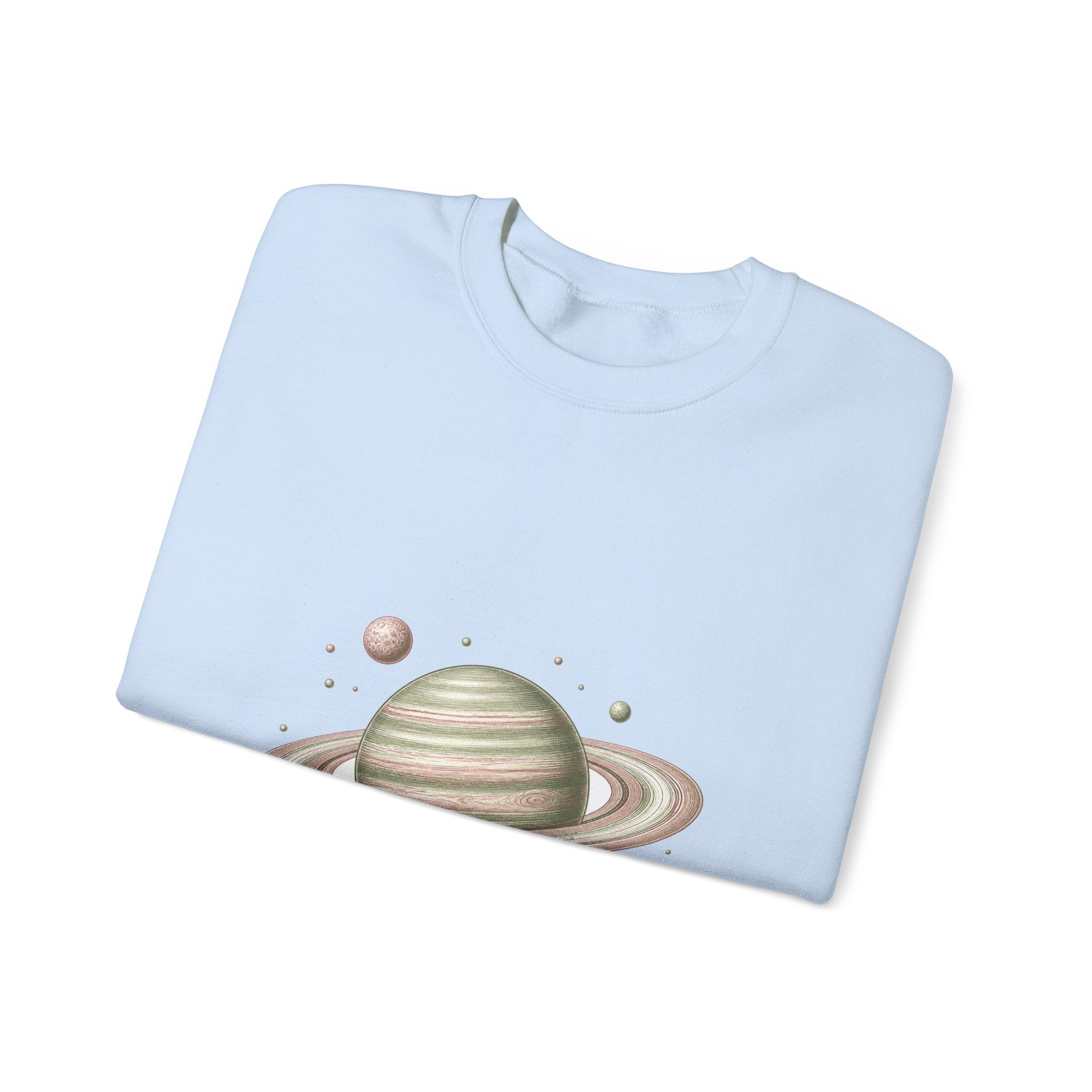 Matching Couple Sweatshirt - Saturn & Jupiter Matching Couple Premium Fleece Sweatshirt Vintage Art His Hers Honeymoon Gift - Design A