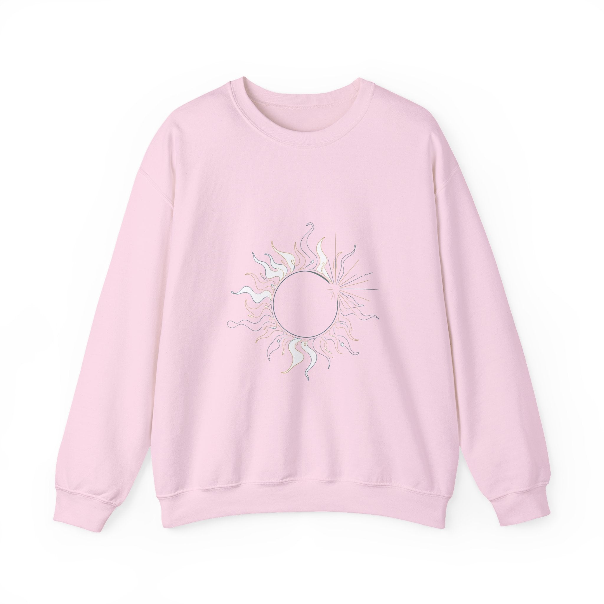 Matching Couple Sweatshirt - Solar & Lunar Eclipse Matching Couple Comfort Colors Crew Minimalist Art His Hers Christmas Gift - Design A