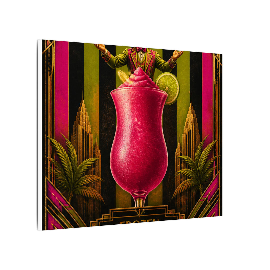 Daiquiri Fruit Juggler Wall Art Canvas 16×20 Art Deco Entryway Decor Maximalist Print