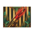 Lipstick Cannon Wall Art Canvas 16×20 Art Deco Entryway Decor Maximalist Print