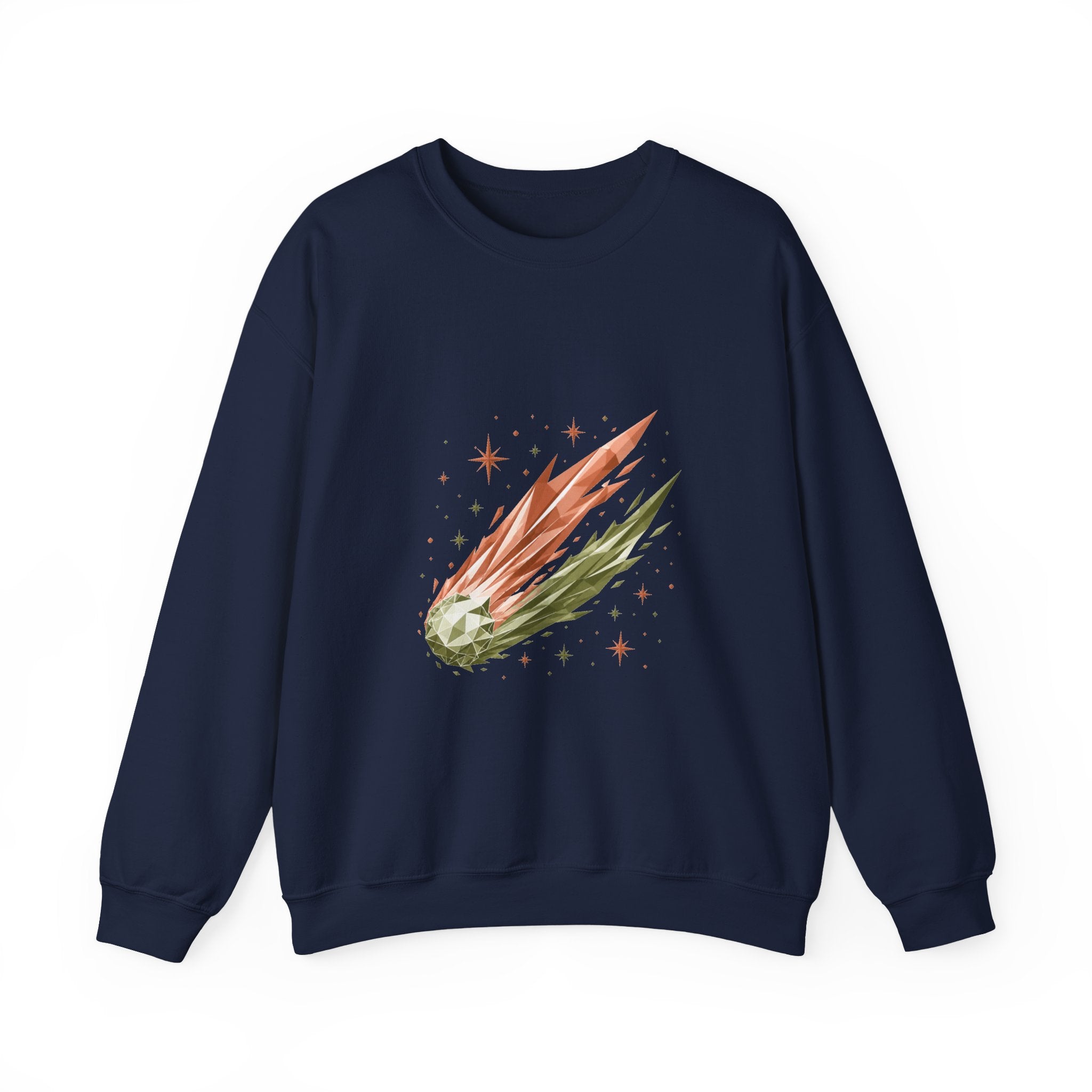 Matching Couple Sweatshirt - Comet & Asteroid Matching Couple Crewneck Sweatshirt Geometric Art His Hers Couple Gift - Design A